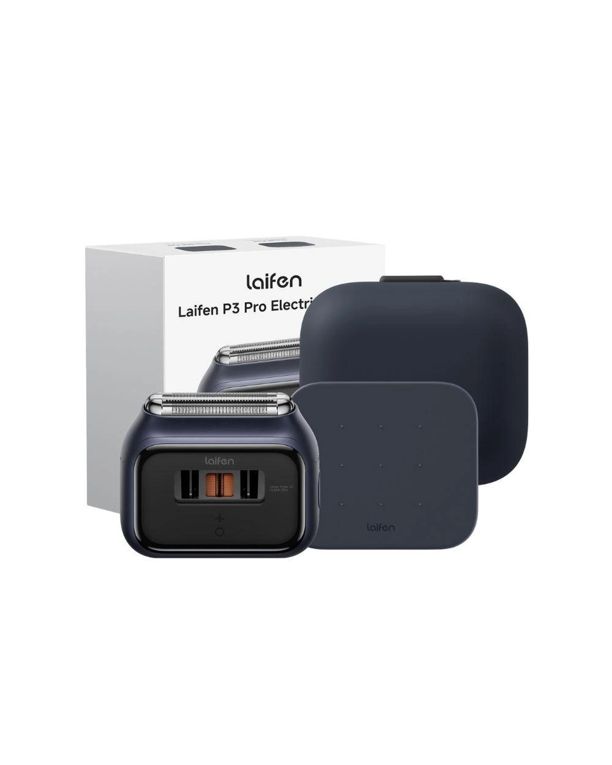 1 Laifen P3 Pro Giftbox Electric Shaver Royal Blue Triple Blade USB C, 1 of 3