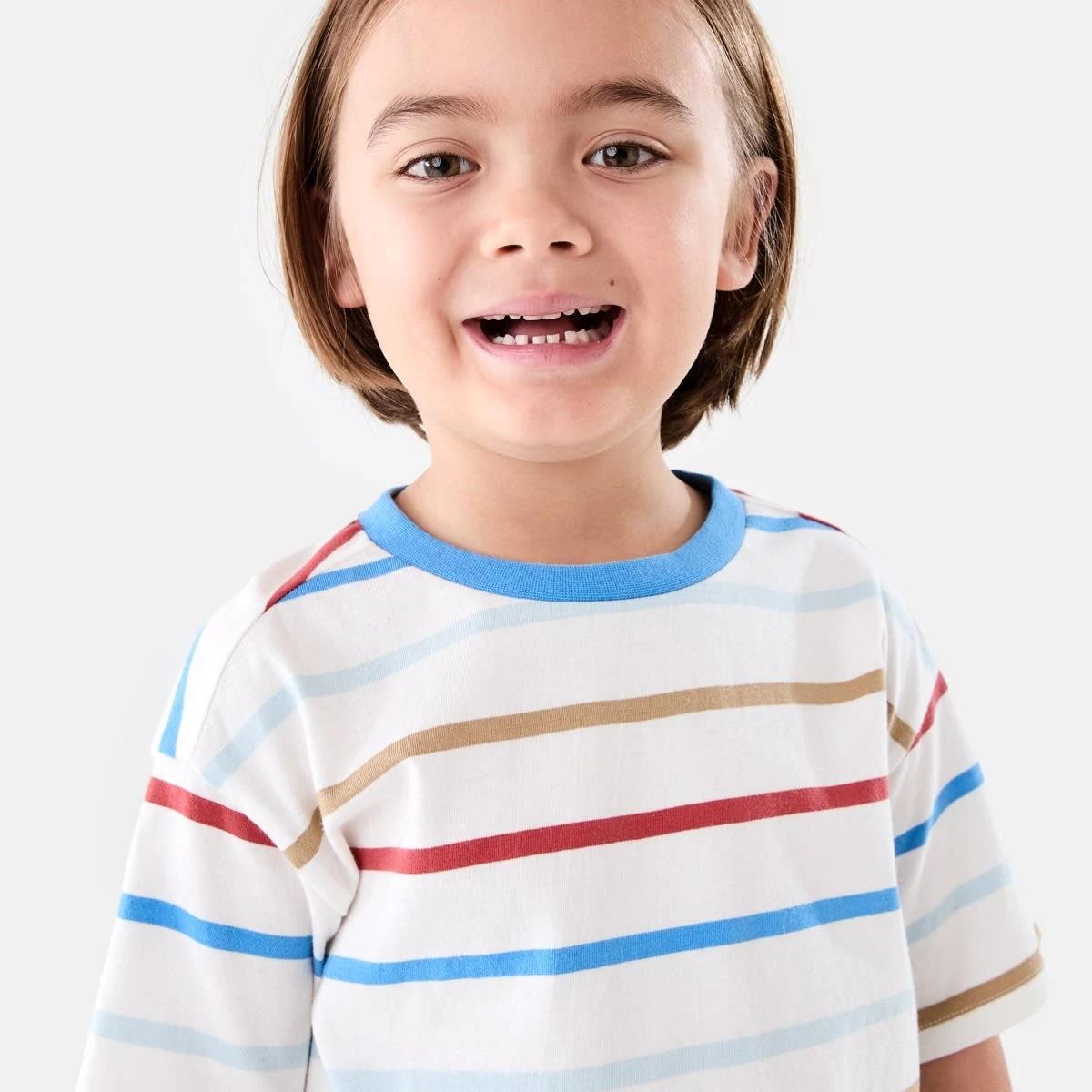 3 Stripe T-shirt THICK AND THIN MULTI STRIPE, 3 of 6