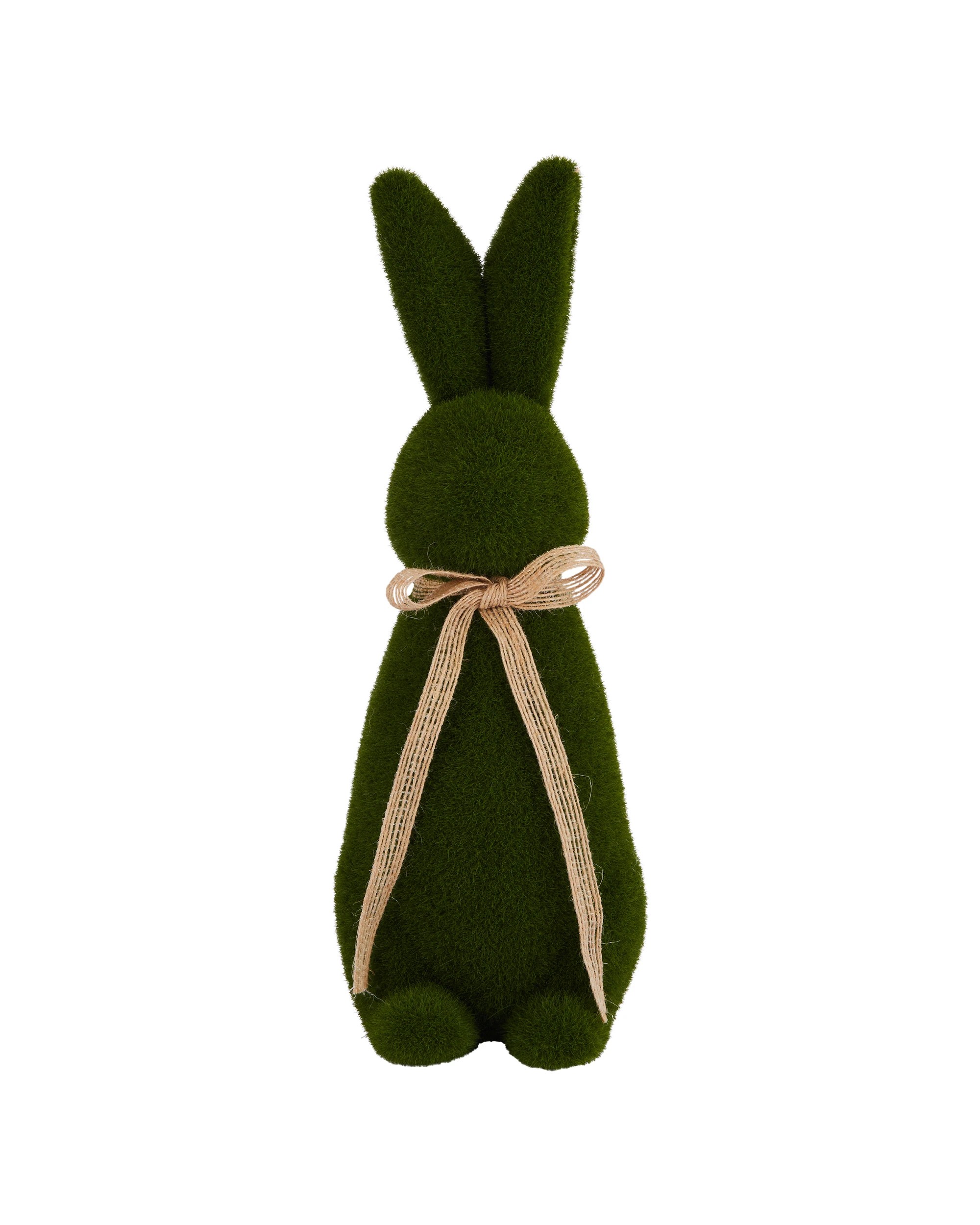 1 Green Flocked Bunny, 1 of 4
