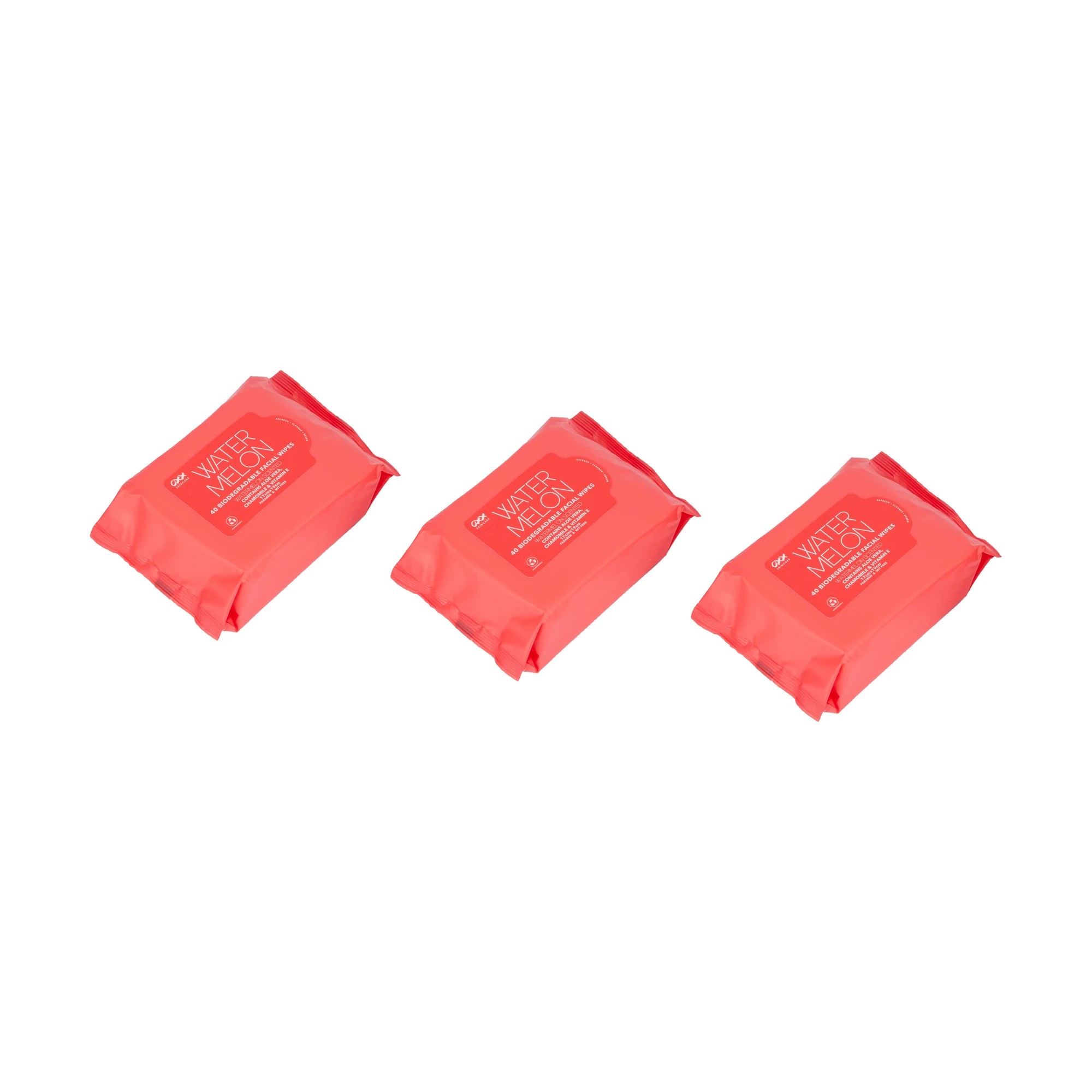 2 Triple Pack Biodegradable Facial Wipes - Watermelon Scented, 2 of 5