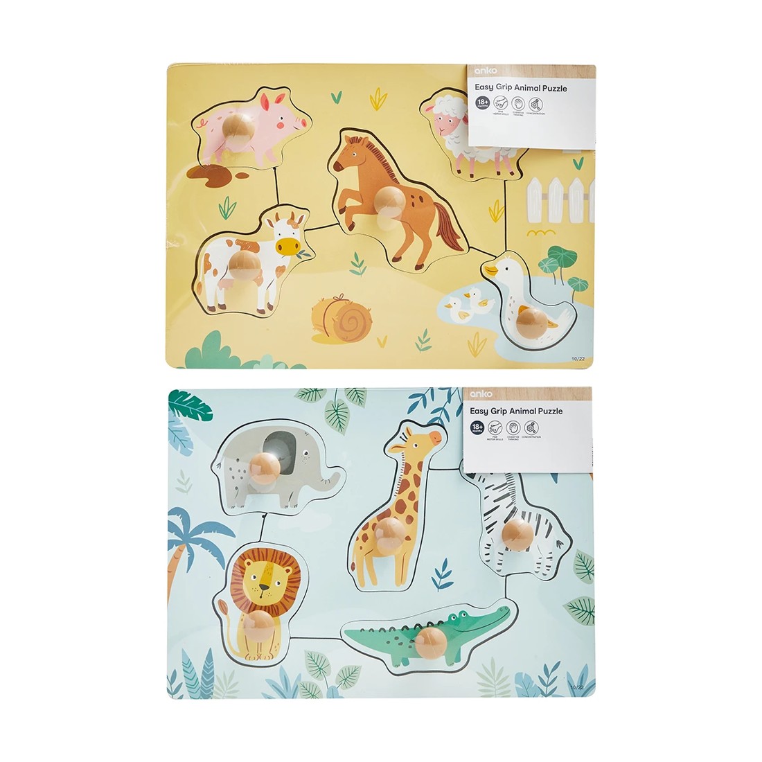6 Easy Grip Animal Puzzle - Assorted, 6 of 10
