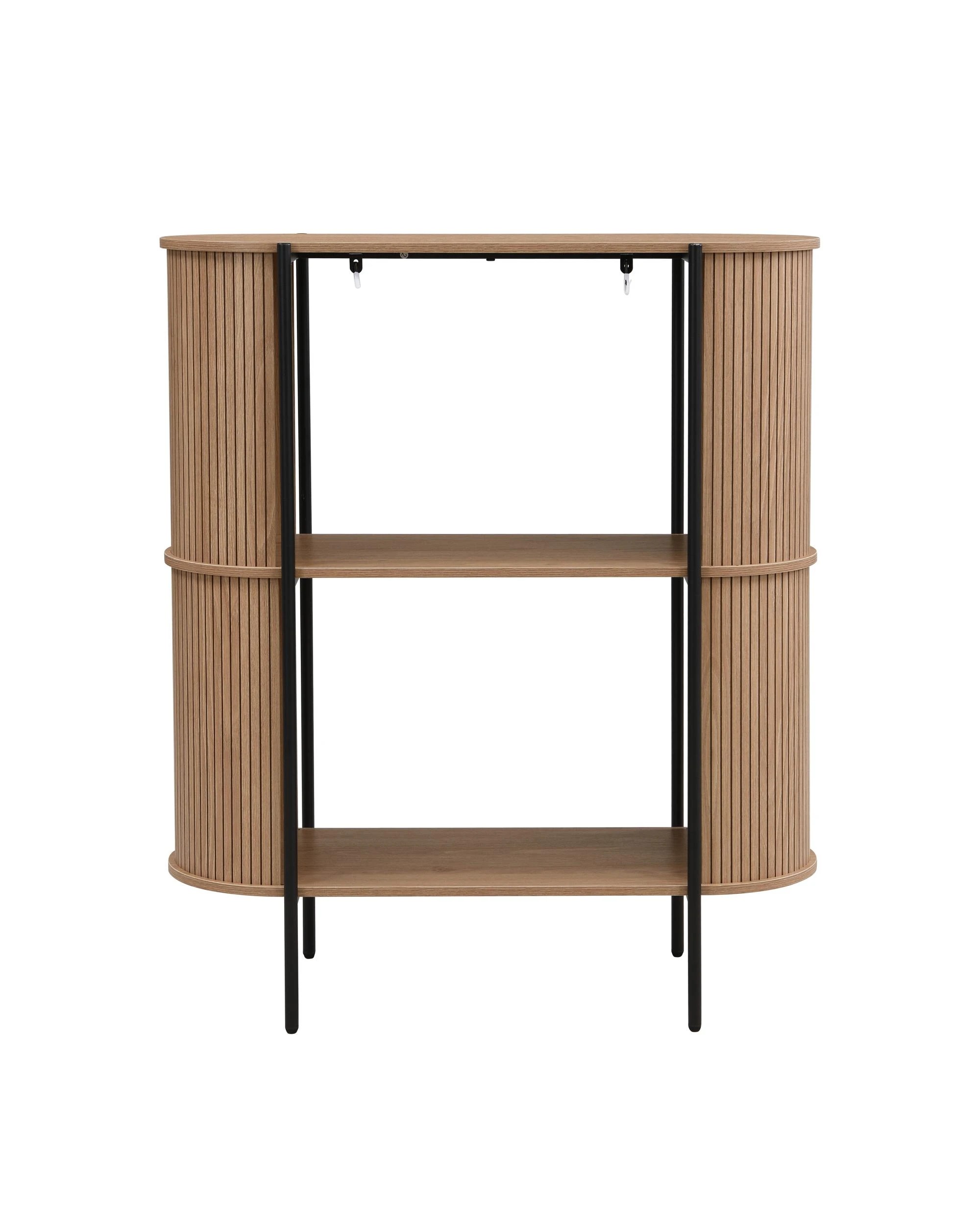 7 Kodu Bookcase Open Shelving 2 Tier Oak - Black, 7 of 10