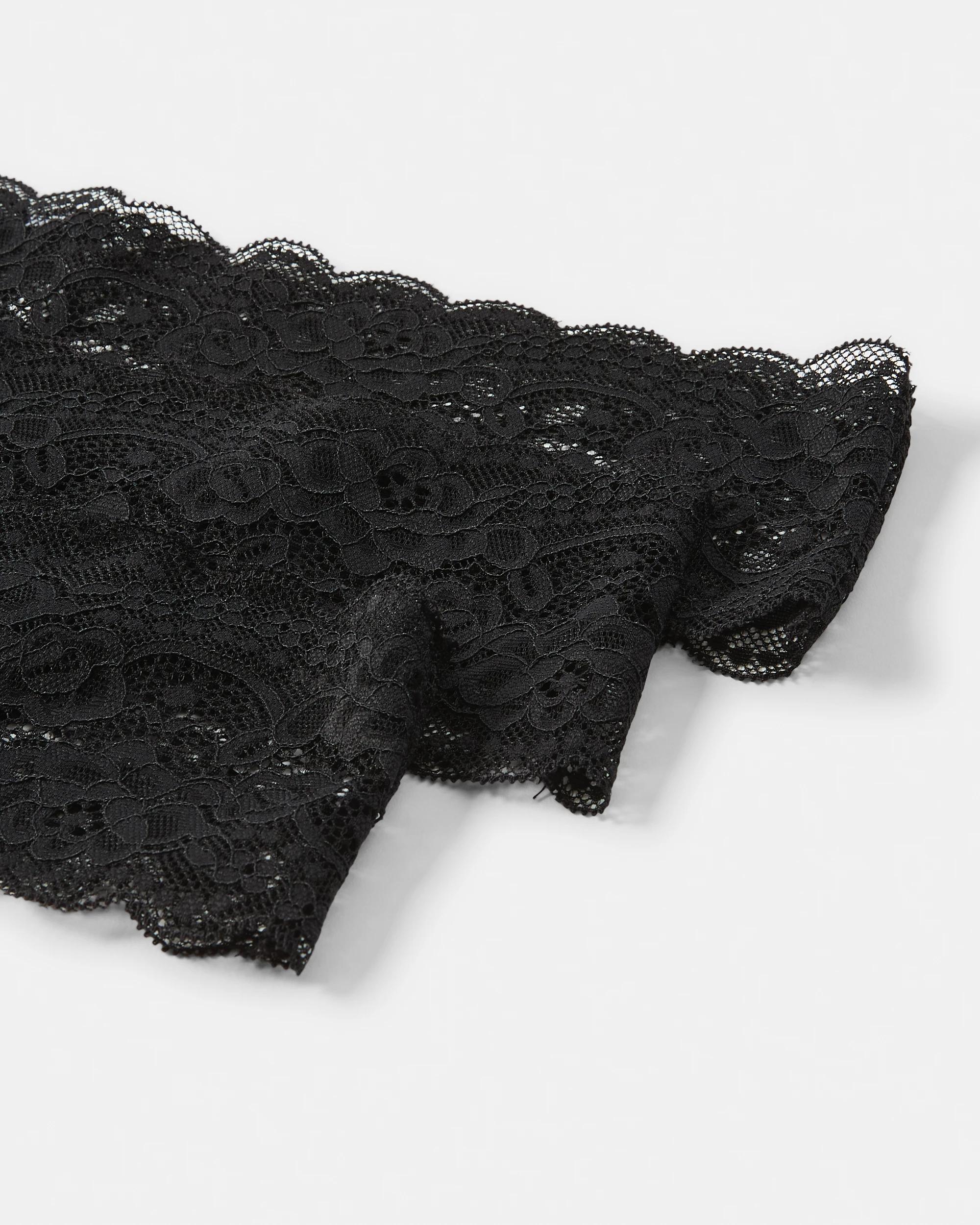 3 3 Pack Lace G-String Briefs Black, 3 of 6