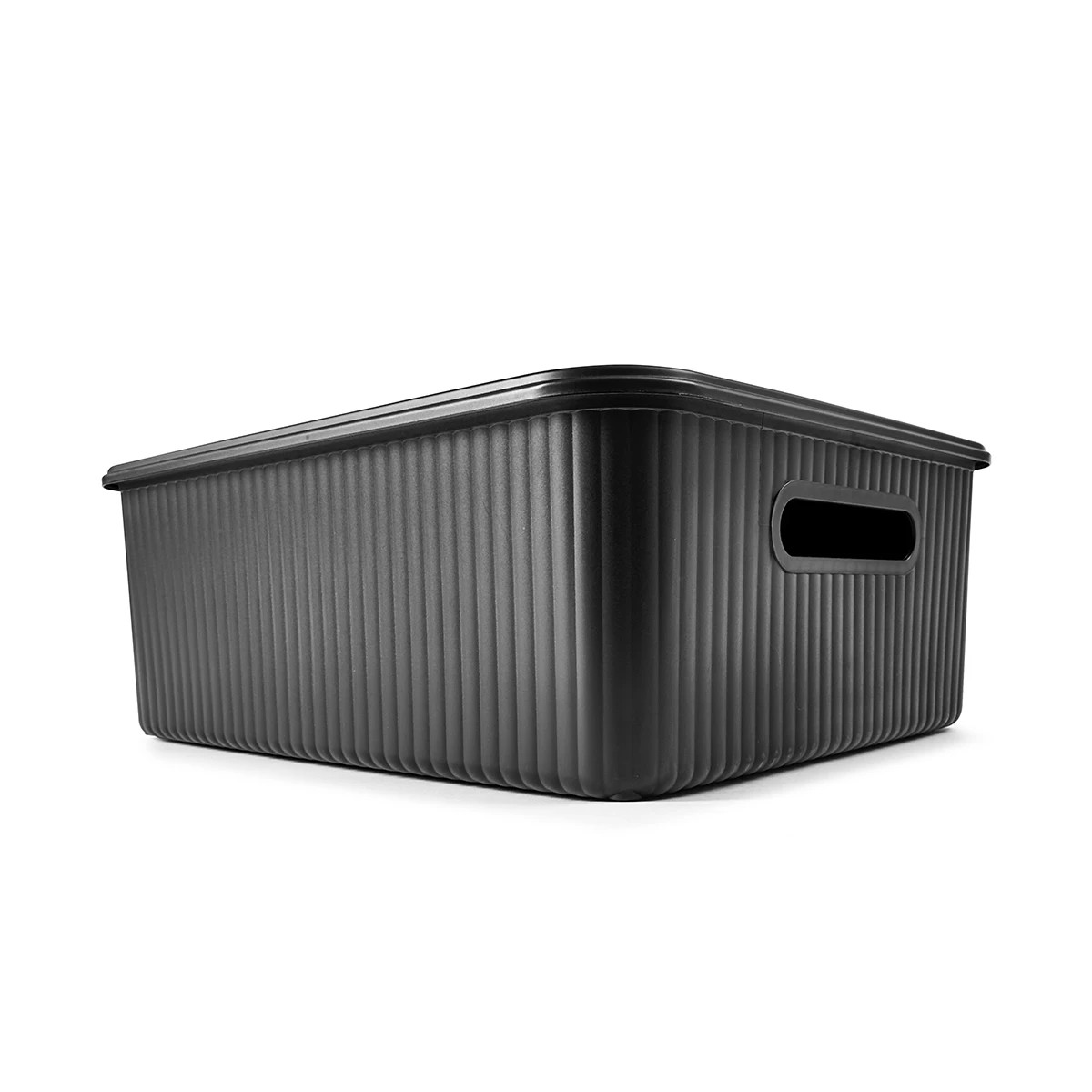 1 11L Ribbed Container - Black, 1 of 10