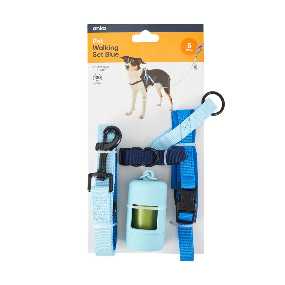 5 Pet Walking Set - Small, Blue, 5 of 5