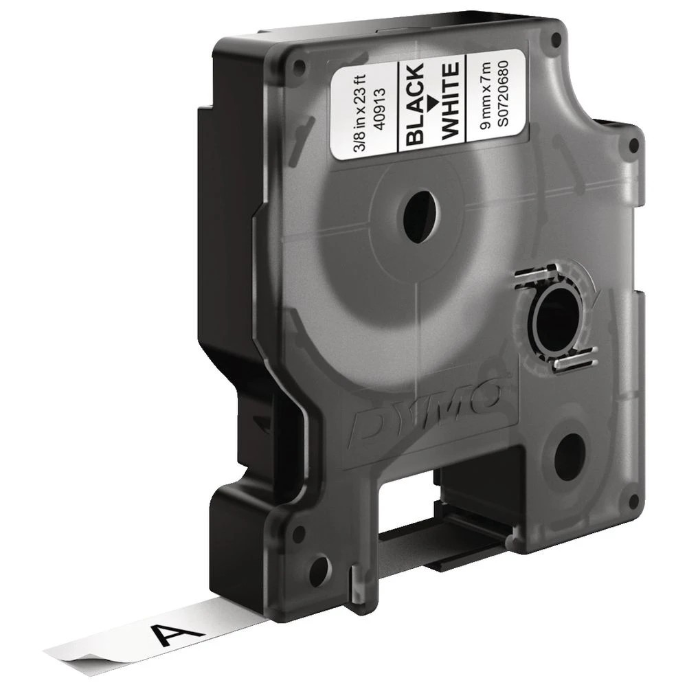 2 DYMO D1 Label Tape 9mm x 7m Black on White, 2 of 6