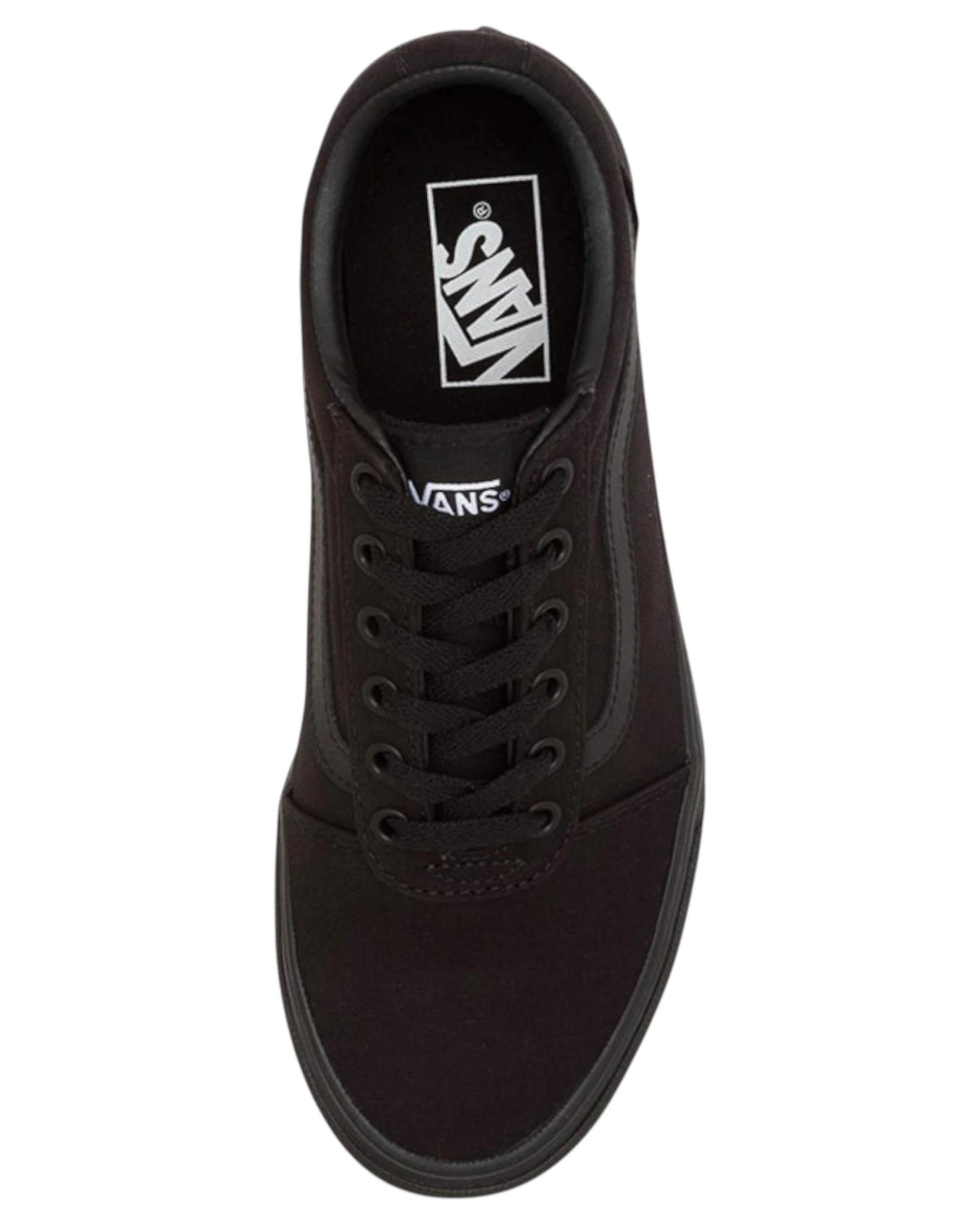 4 Vans Womens Ward Low Top Canvas Lace Up Shoes BLACK, 4 of 4