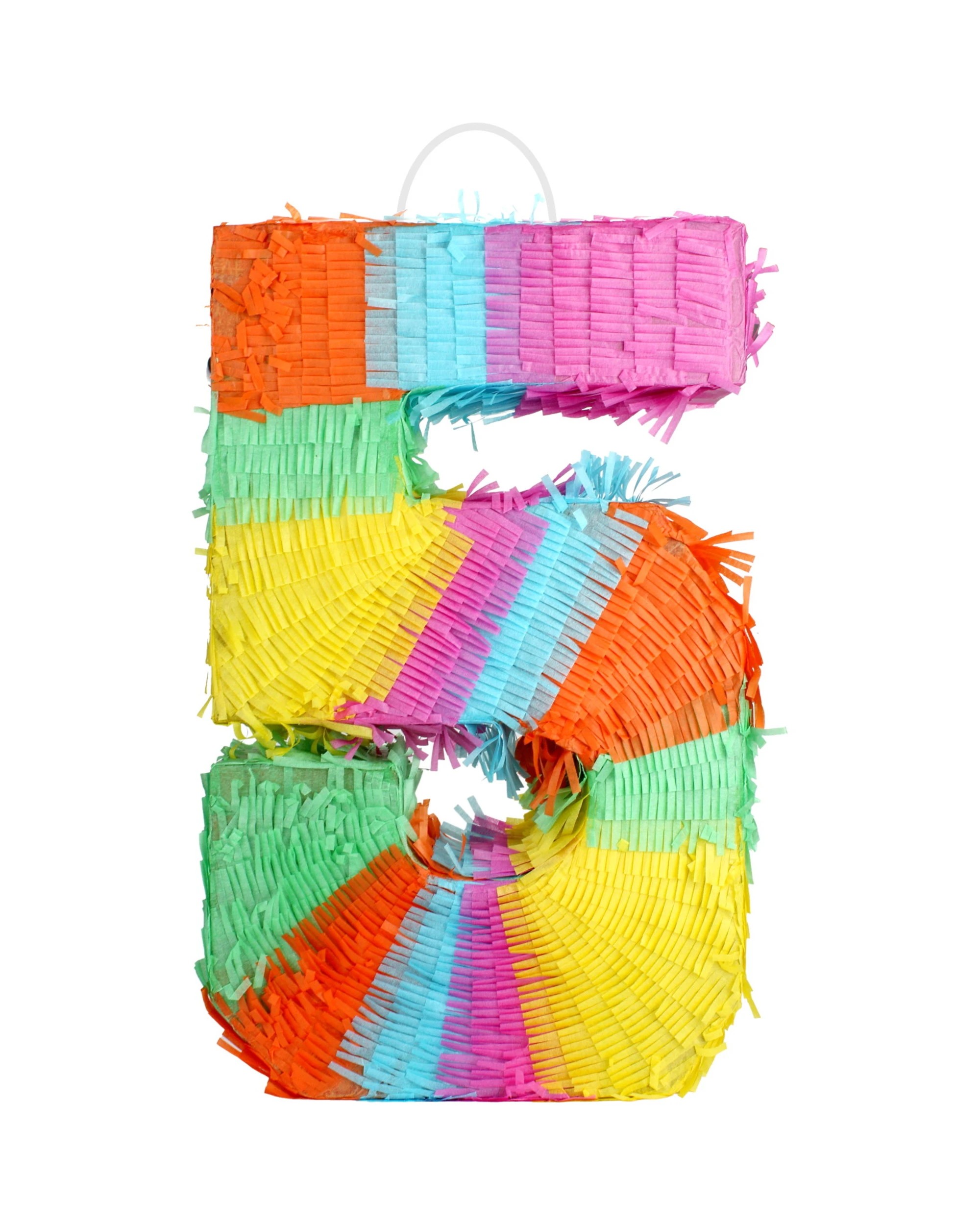 1 Partyrama Rainbow Number 5 Pinata - Rainbow, 1 of 1