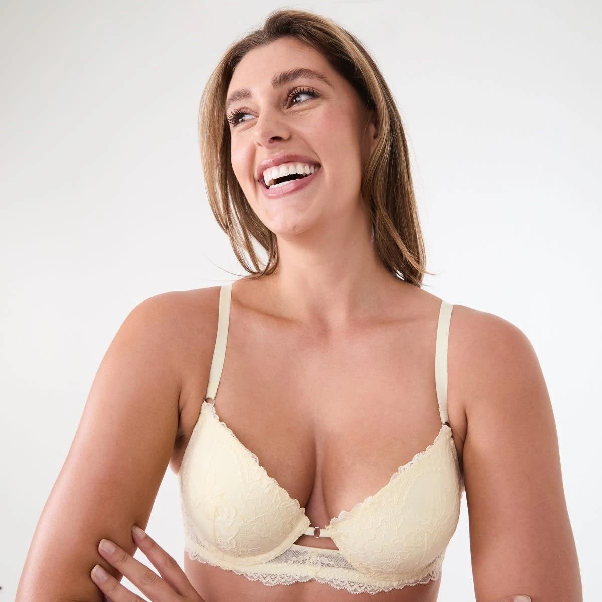 4 Co-ordinated Lace Push-Up Bra LEMON ICING, 4 of 6
