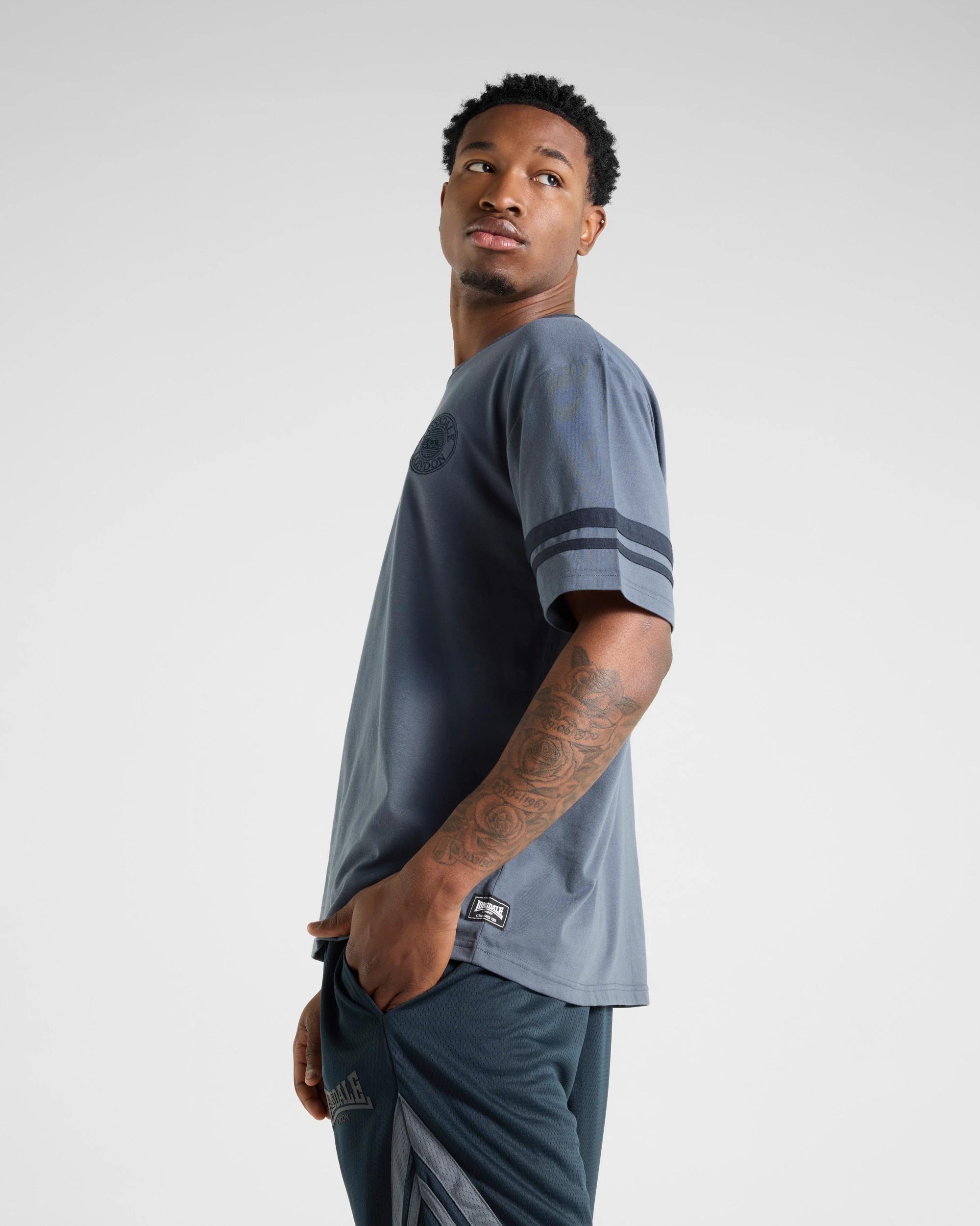 4 Varsity Short Sleeve T-shirt - Lonsdale London BLUE, 4 of 5