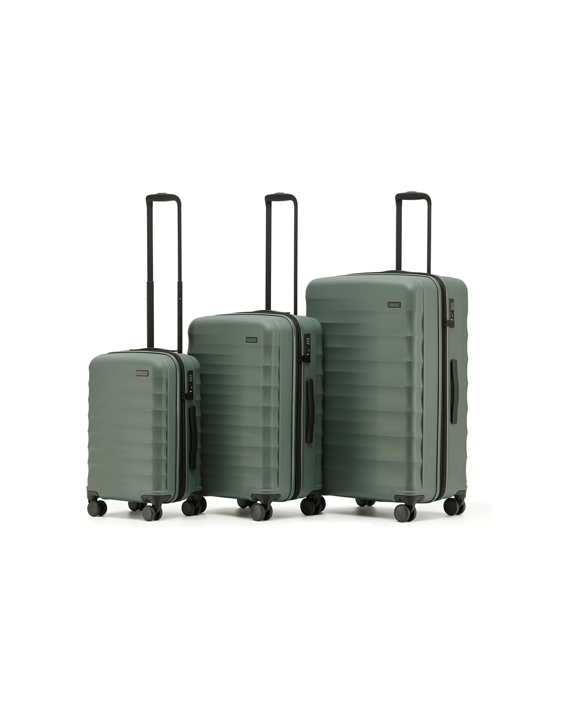 1 Tosca 3Pc Interstellar 2.0 Trolley Travel Suitcase Luggage Set - Green, 1 of 8