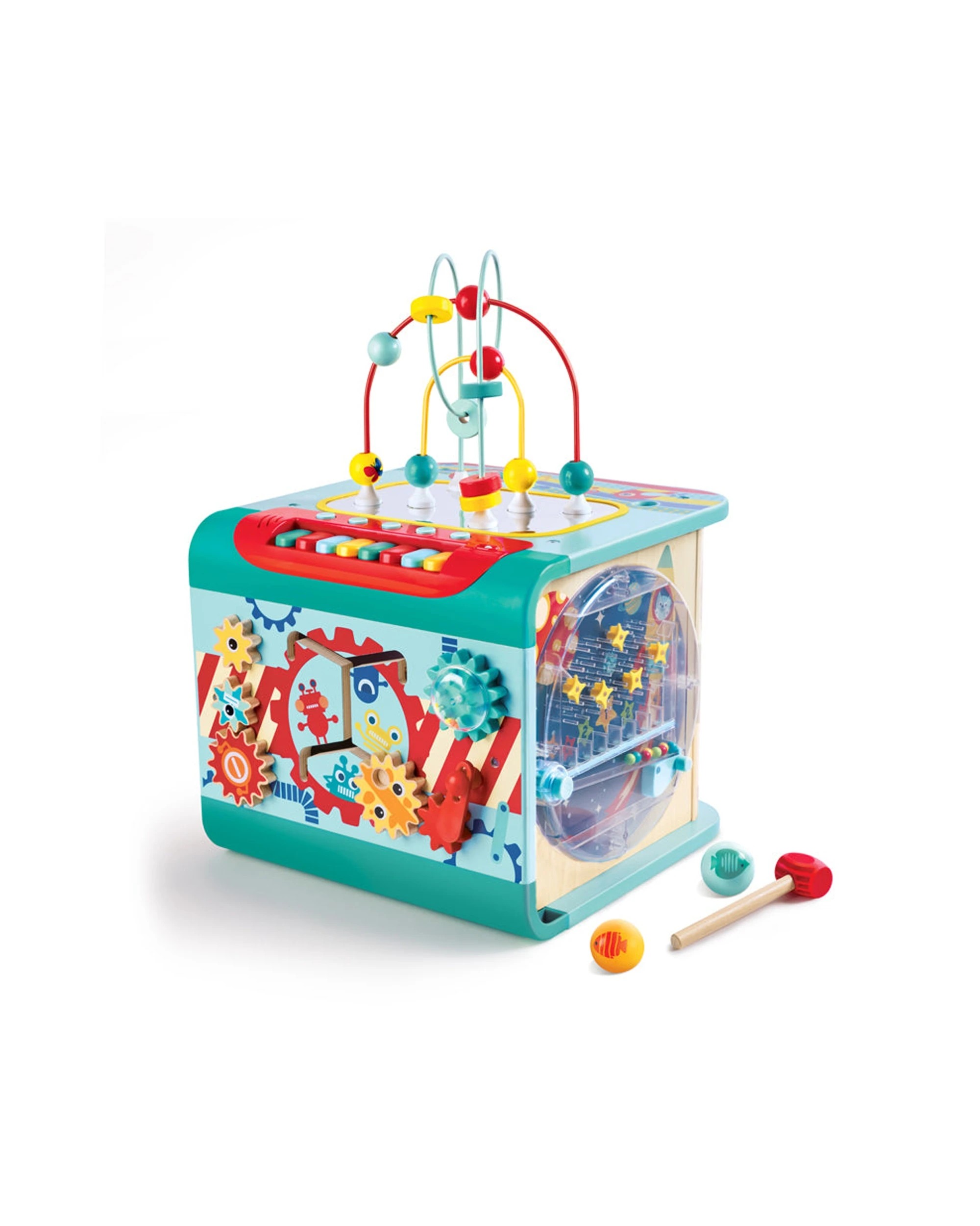 1 Hape Kids Toddler Explore & Learn Magic Cube Activity Play Toy Music Gears - Multi, 1 of 3