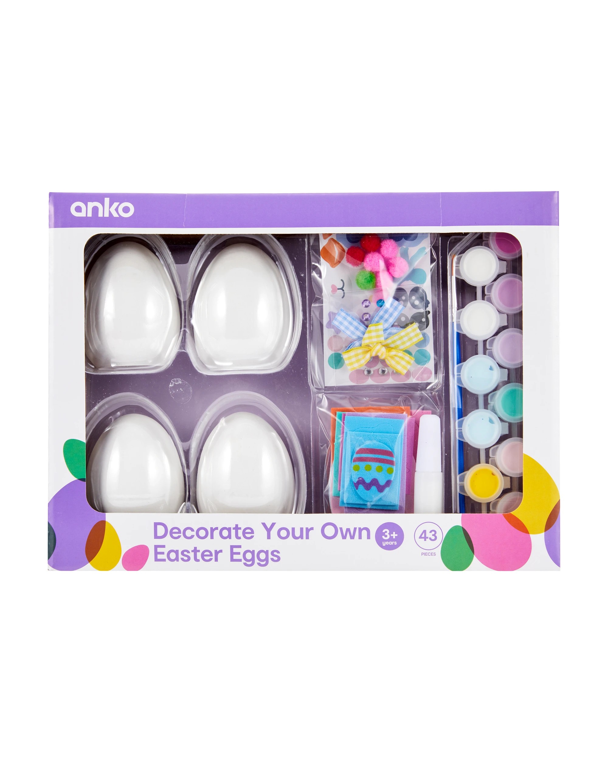 1 43 Piece Decorate Your Own Easter Eggs Kit, 1 of 3