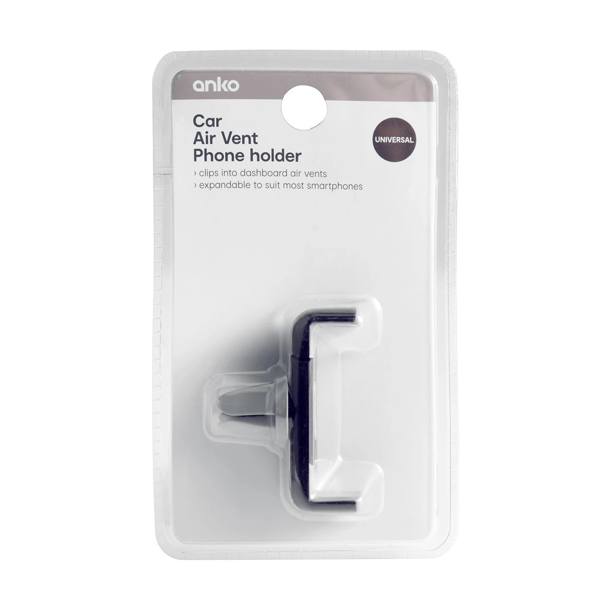 3 Car Air Vent Phone Holder - Black & Grey, 3 of 8