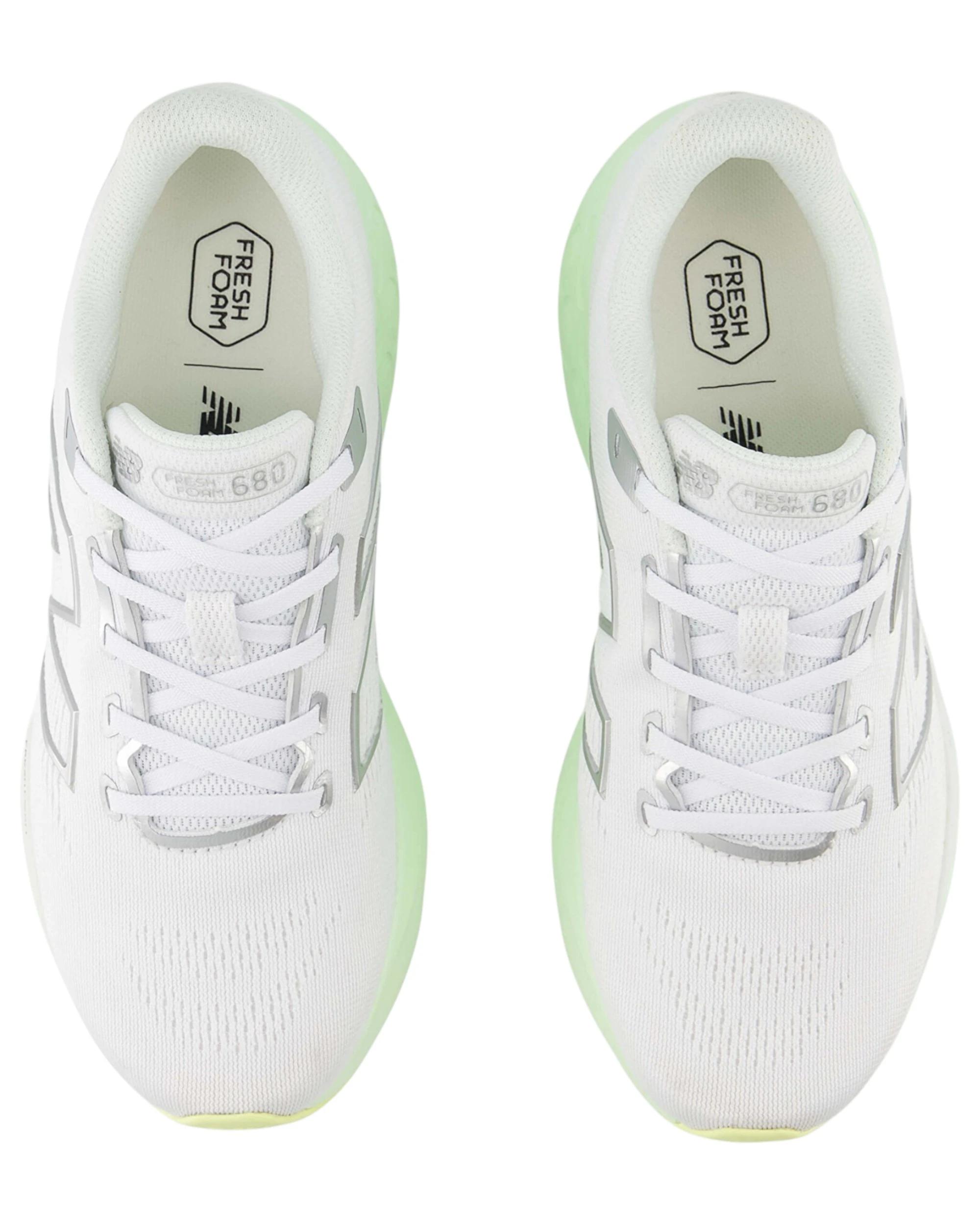 3 New Balance Womens Fresh Foam 680 White/ Melon Athletic Running Shoes WHITE/MELON, 3 of 5