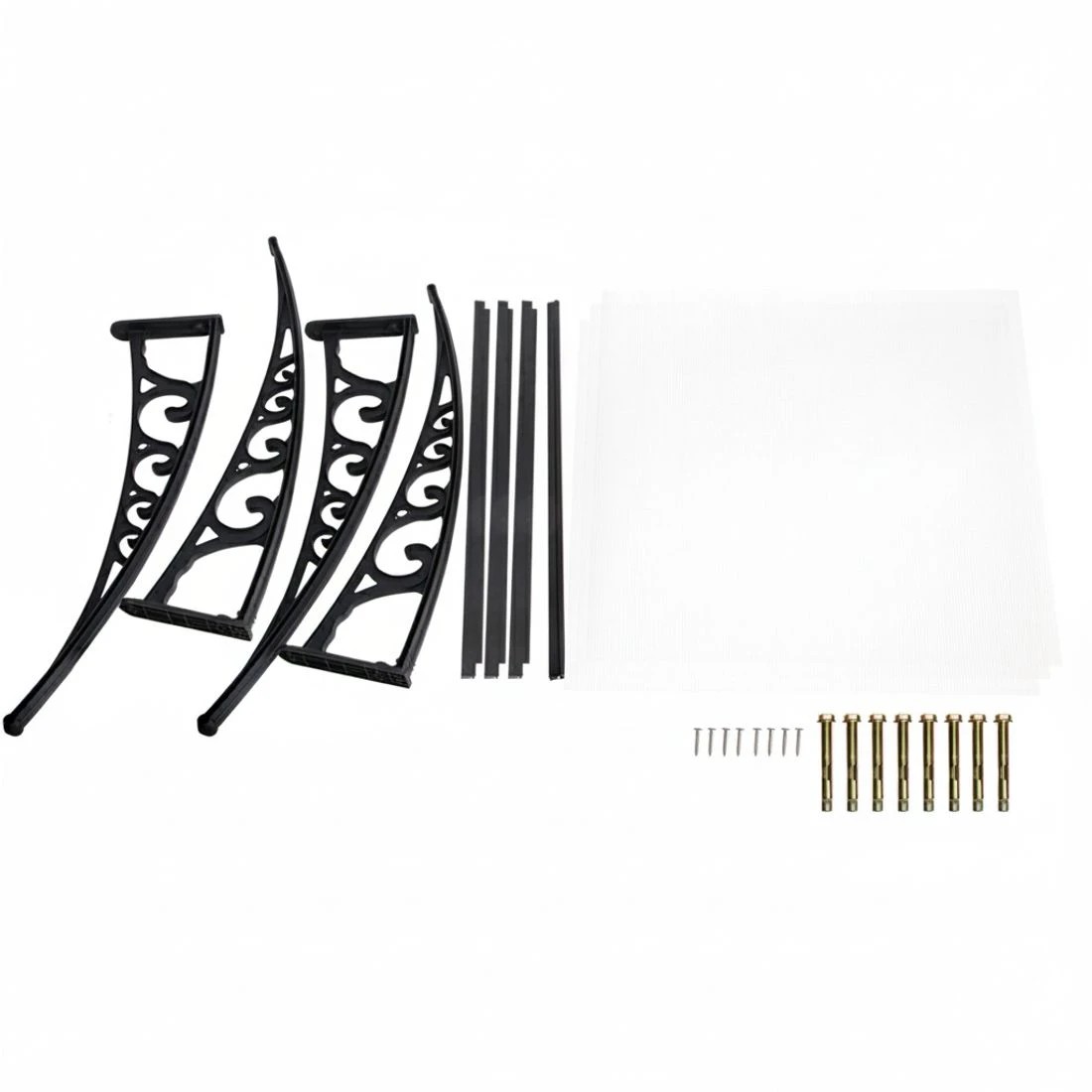 8 Instahut Window Door Awning 1mx3m Transparent - Clear, 8 of 8