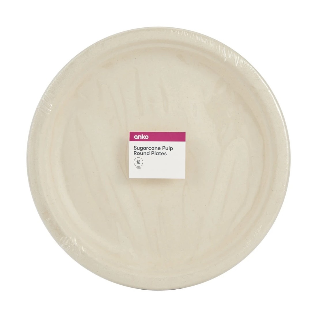 5 12 Pack Sugarcane Pulp Round Plates, 5 of 7