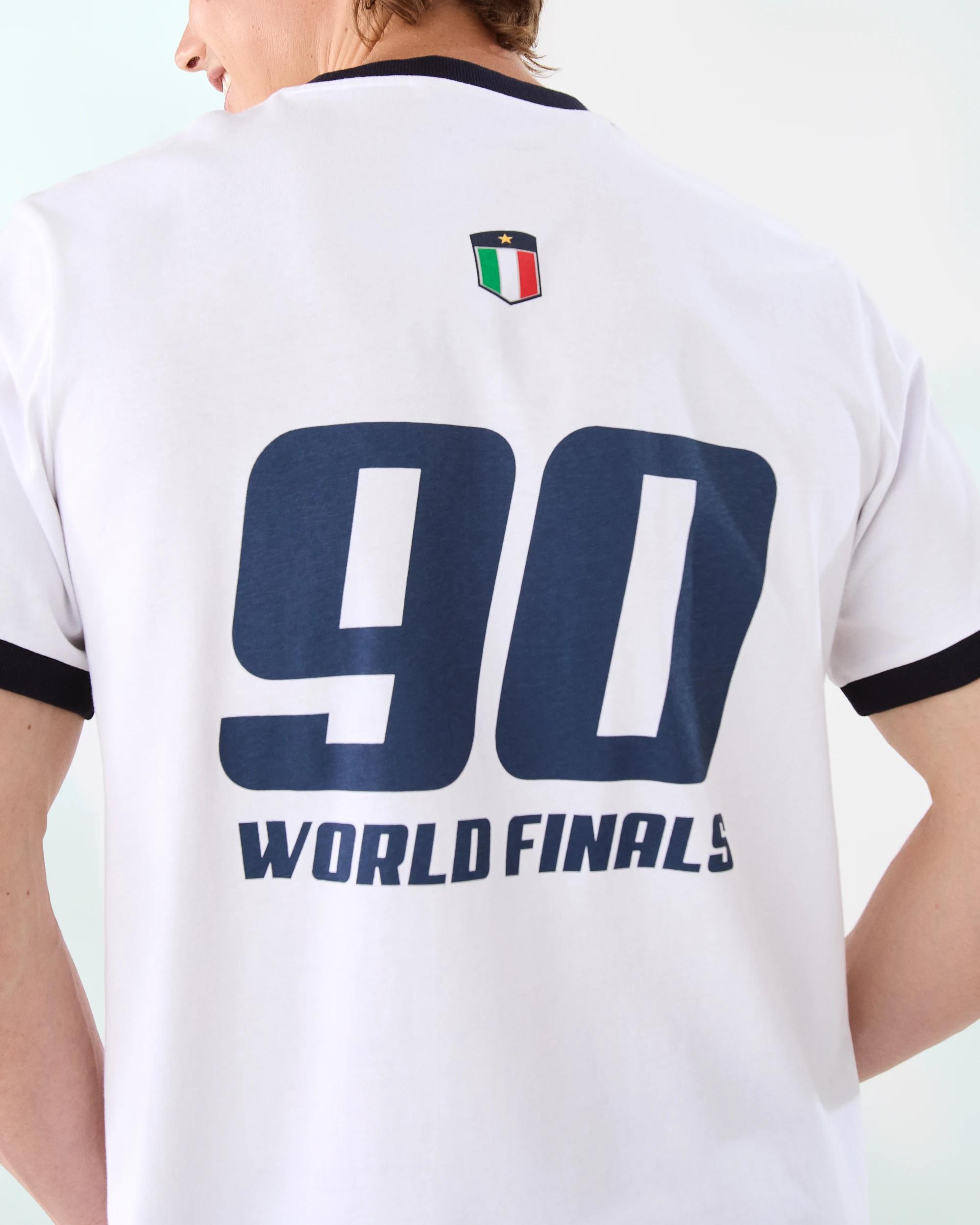 8 Ringer Print T-shirt Wht Italia, 8 of 10