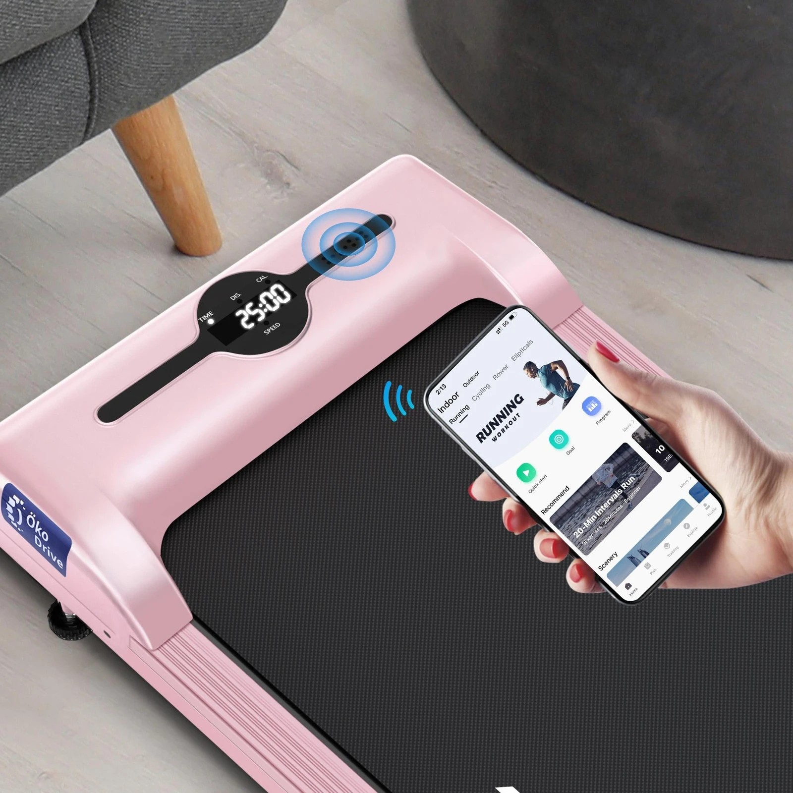 3 Black Lord Treadmill Electric Walking Pad Exercise Home Gym Fitness Machine - Pink, 3 of 9