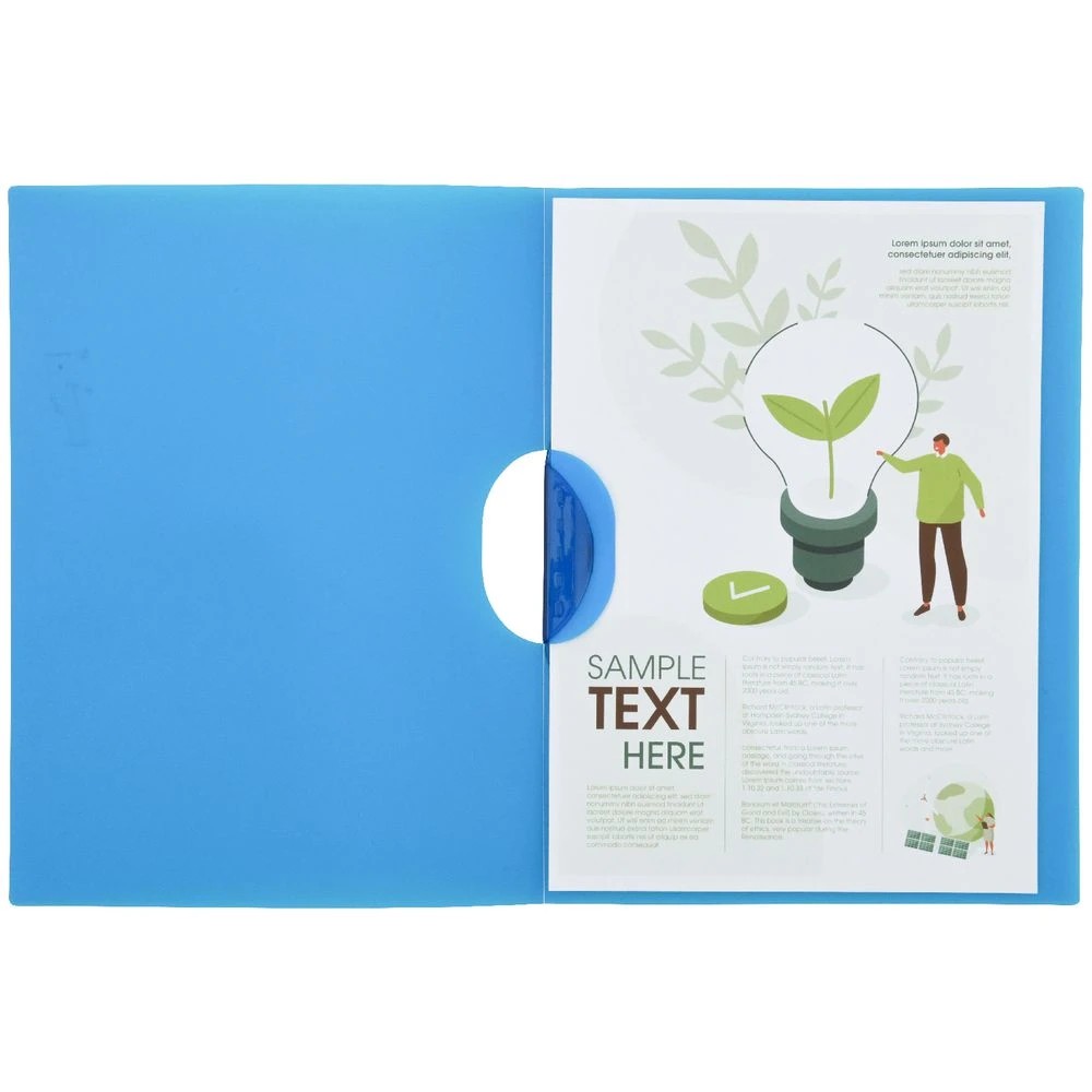 3 J.Burrows Swing Clip File A4 Blue, 3 of 3