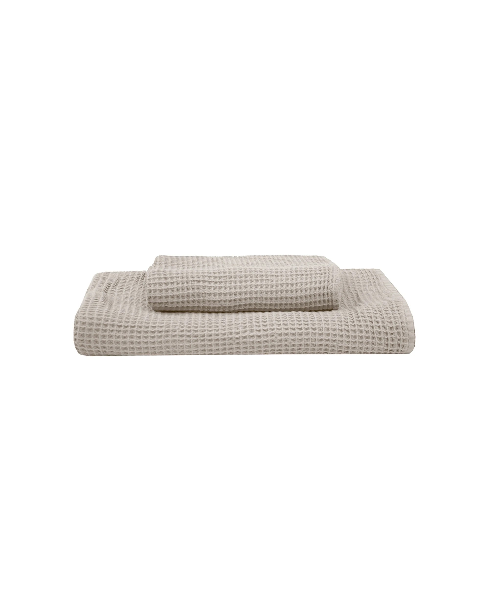 2 BAMBURY Waffle Hand Towel Quality Turkish Cotton Made In Turkey - Beige, 2 of 7