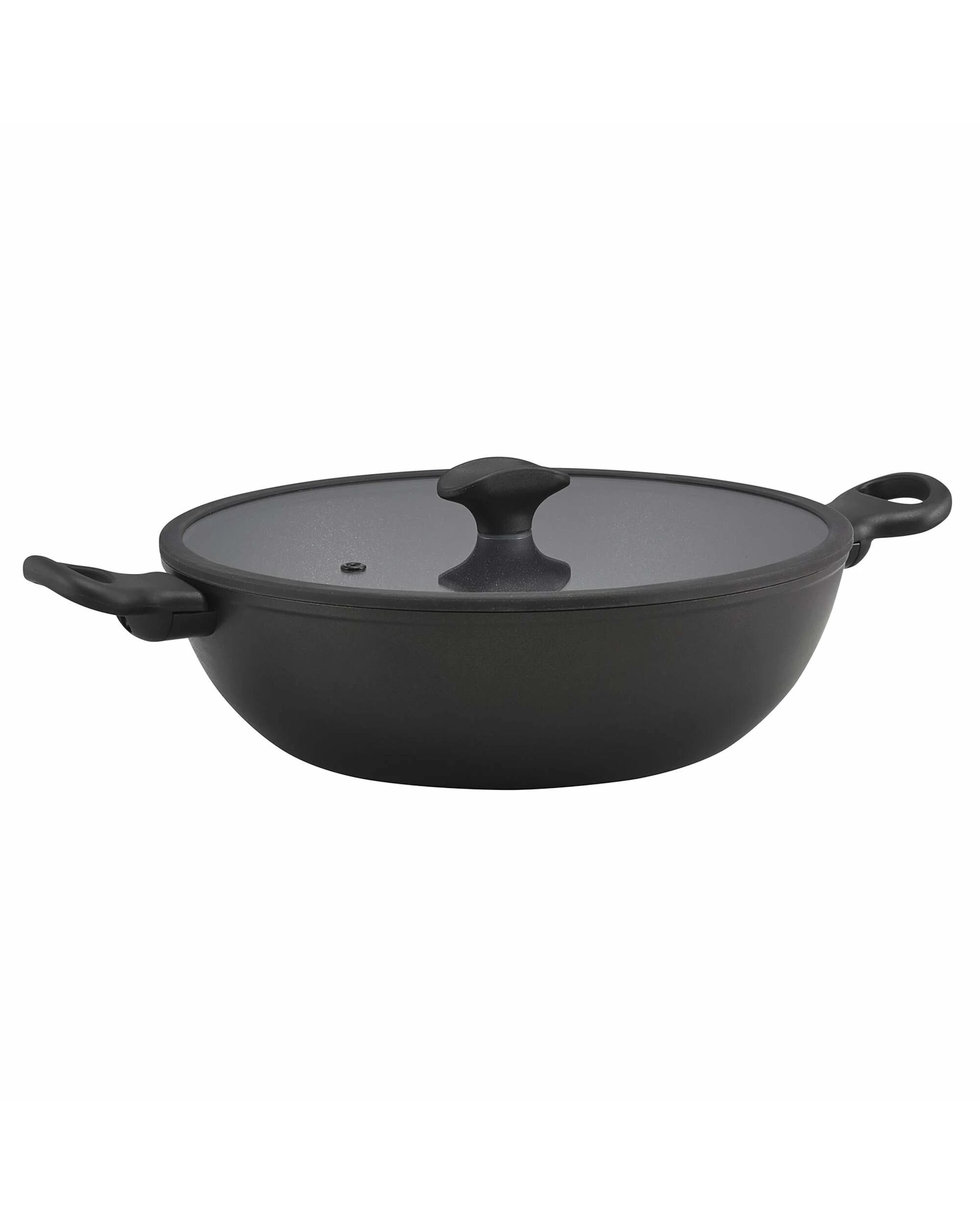 1 Essteele Per Domani Nonstick Induction Covered Wok 30cm - Black, 1 of 1