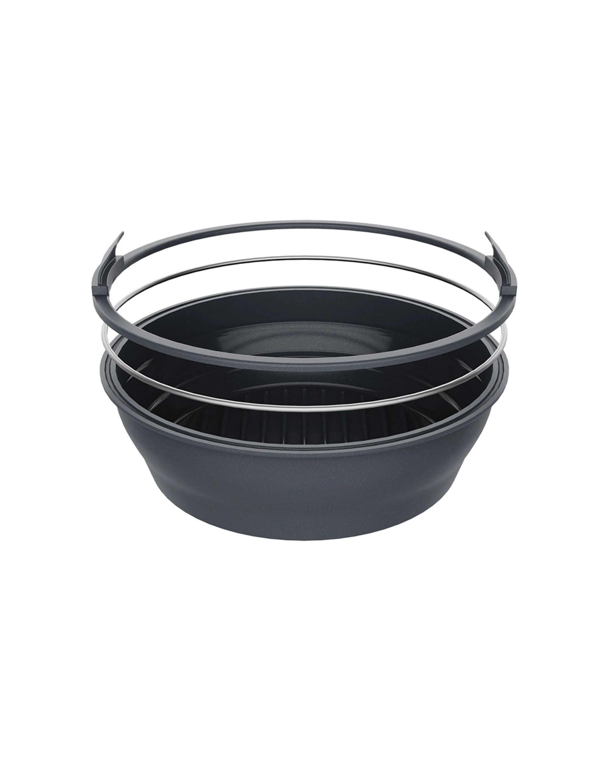 5 Daily Bake Collapsible 22cm Round Silicone Air Fryer Basket Space-Saving - Black, 5 of 6