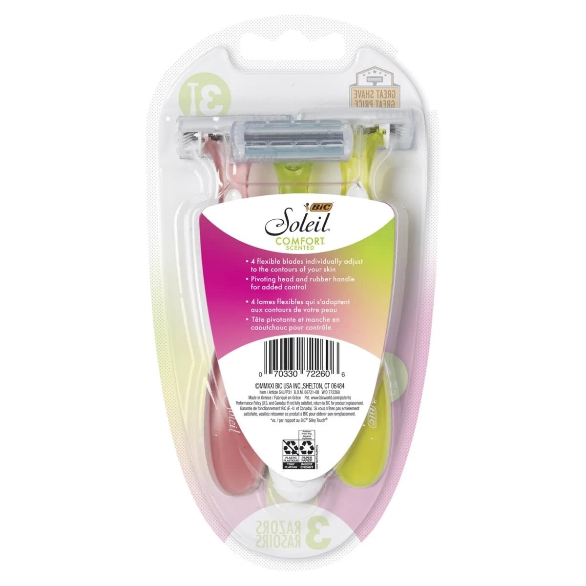 8 3 Pack BIC Soleil Comfort Scented Razors, 8 of 8