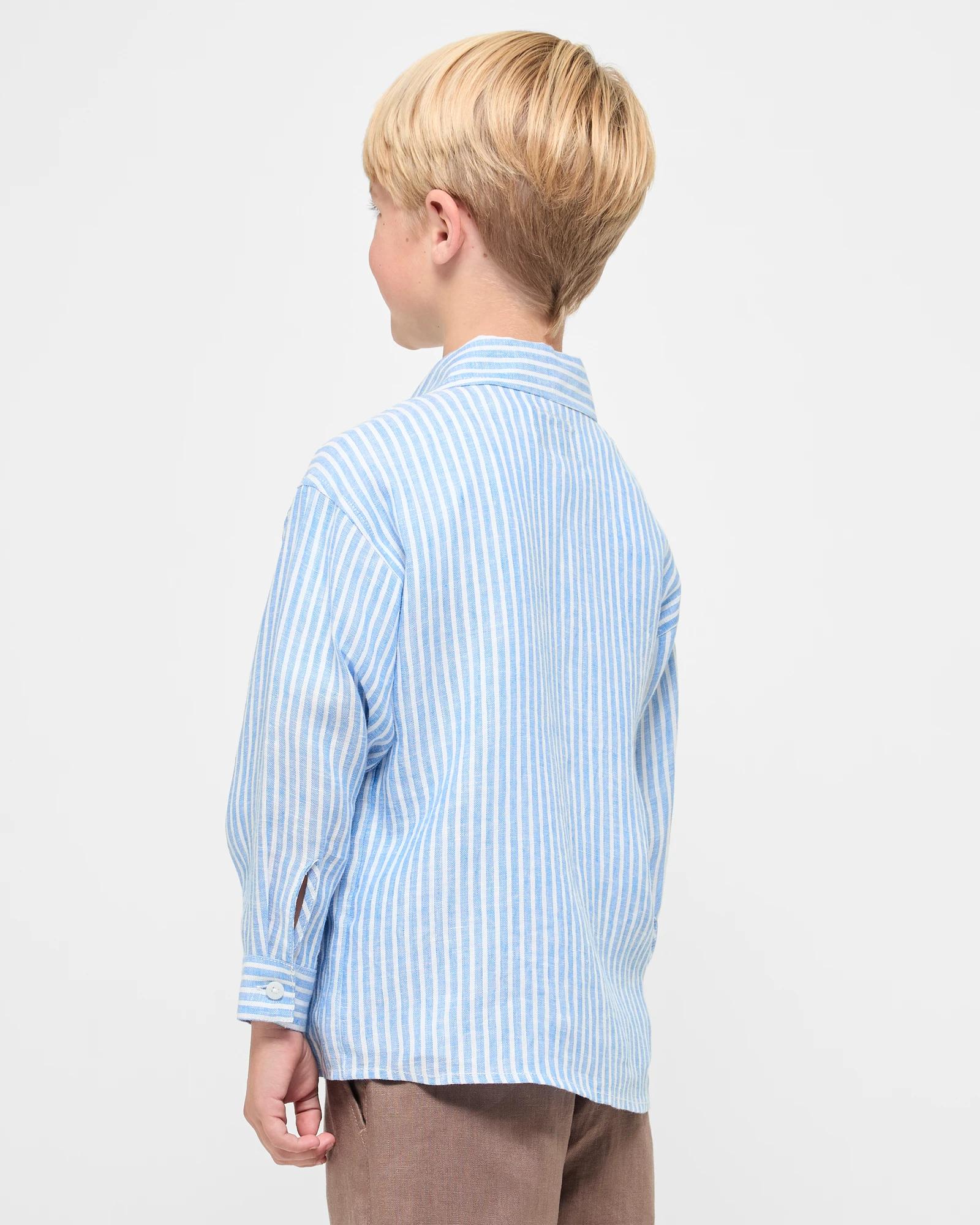 3 Target European Linen Shirt BLUE / STRIPE, 3 of 7