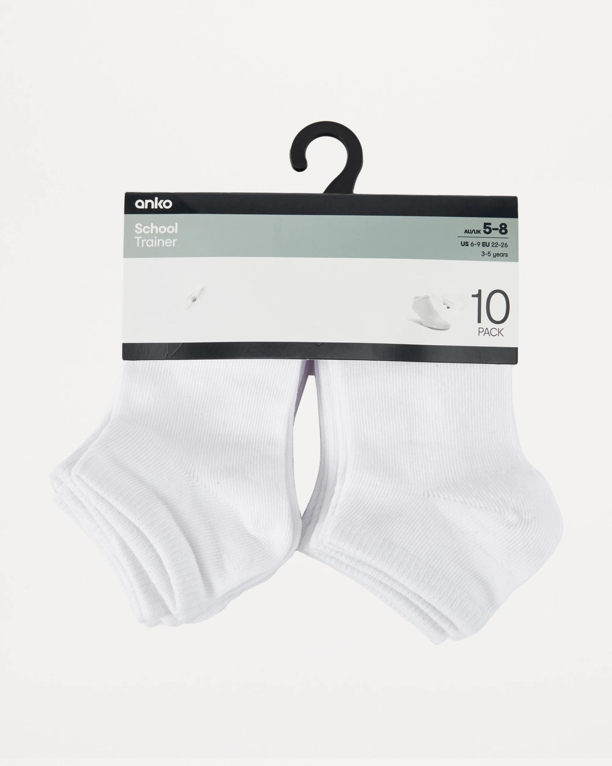 3 10 Pack School Low Cut Socks White, 3 of 3
