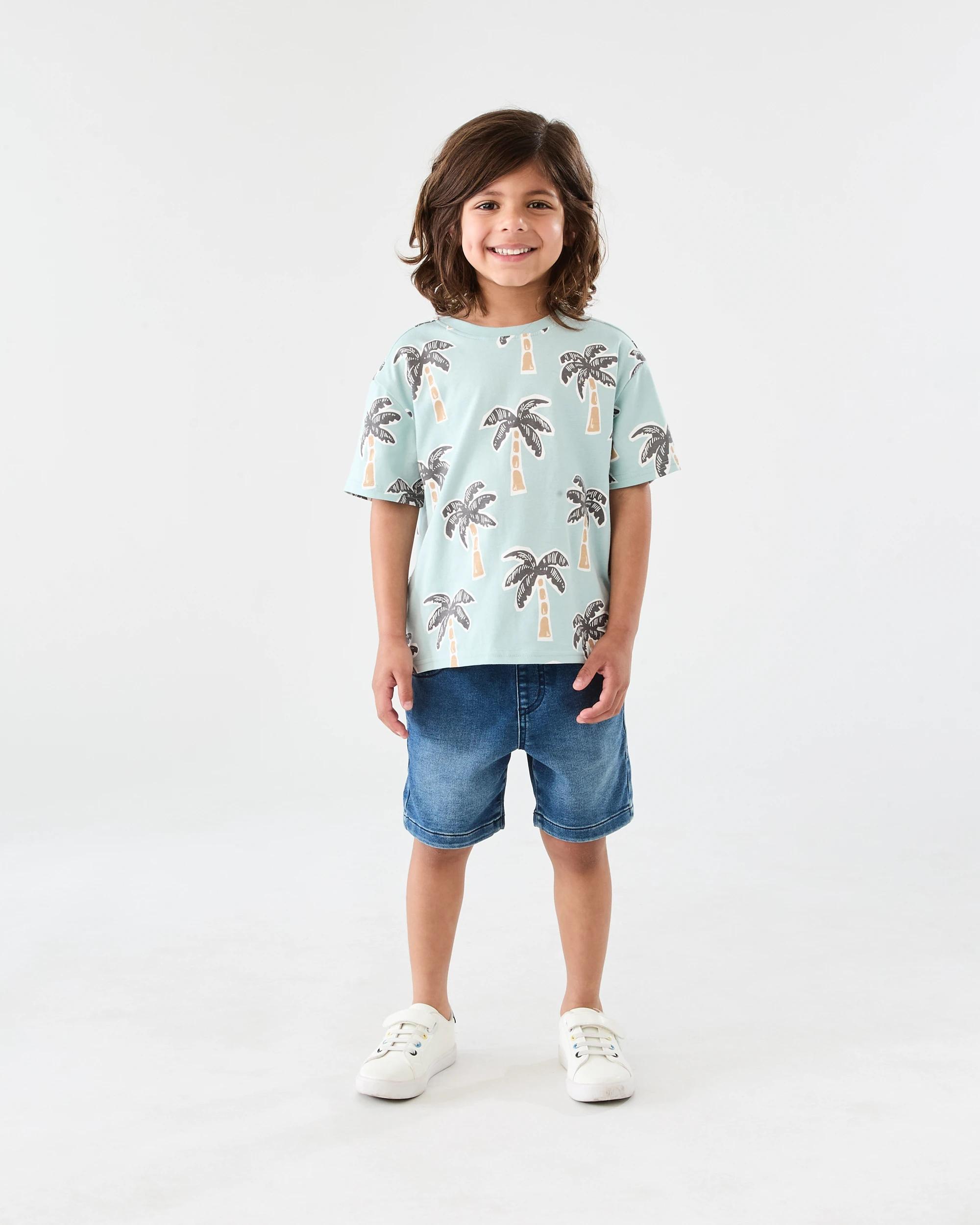 5 All Over Print T-shirt Grn Palm, 5 of 6