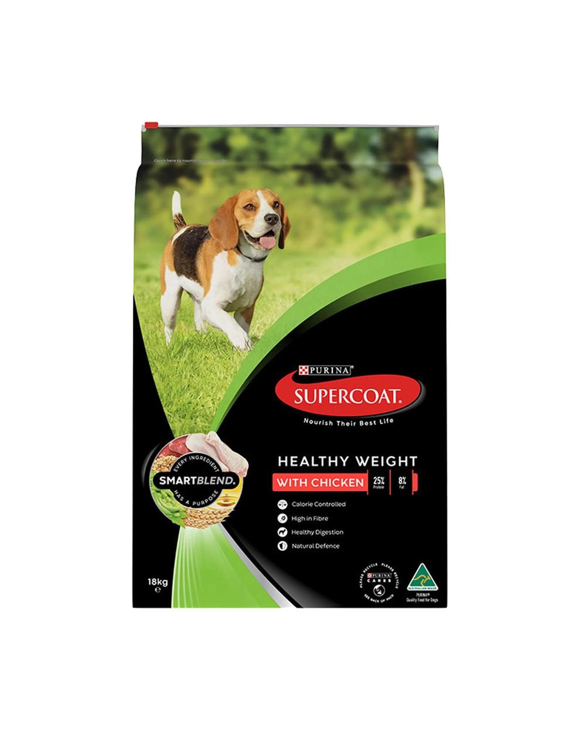 1 Supercoat Adult SmartBlend Healthy Weight Dry Dog Food w/ Chicken 18kg, 1 of 1