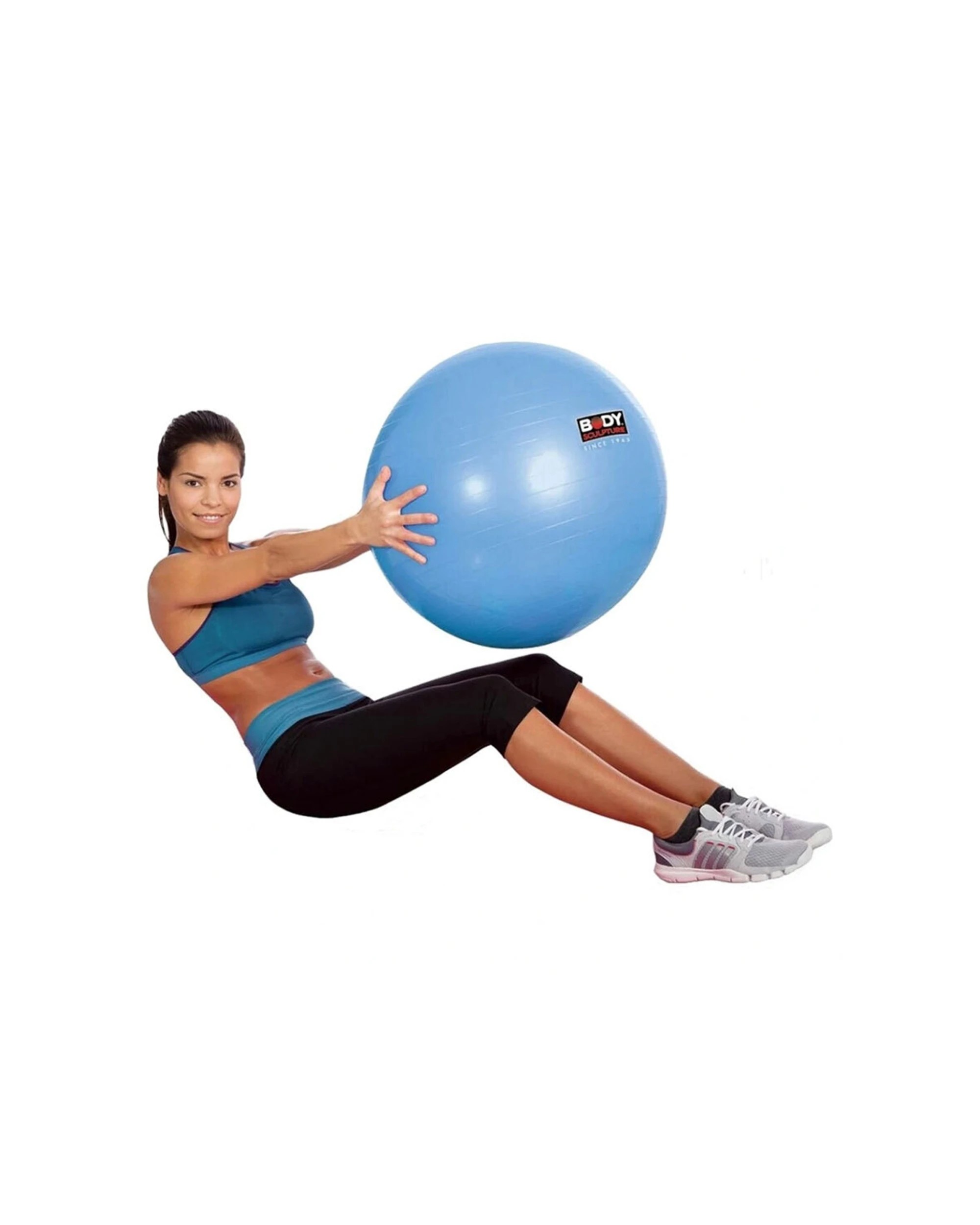 2 Body Sculpture Gym Ball 65cm With Pump For Balance Coordination Posture - Blue, 2 of 2
