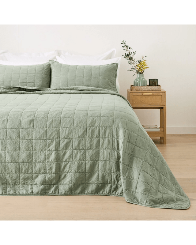 Hayden Coverlet Set - Queen/King Bed, Seag