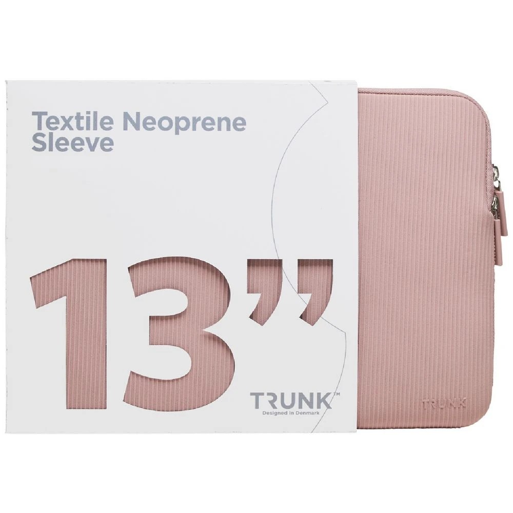 1 Trunk 13" Ribbed Velvet Laptop Sleeve Warm Rose, 1 of 3