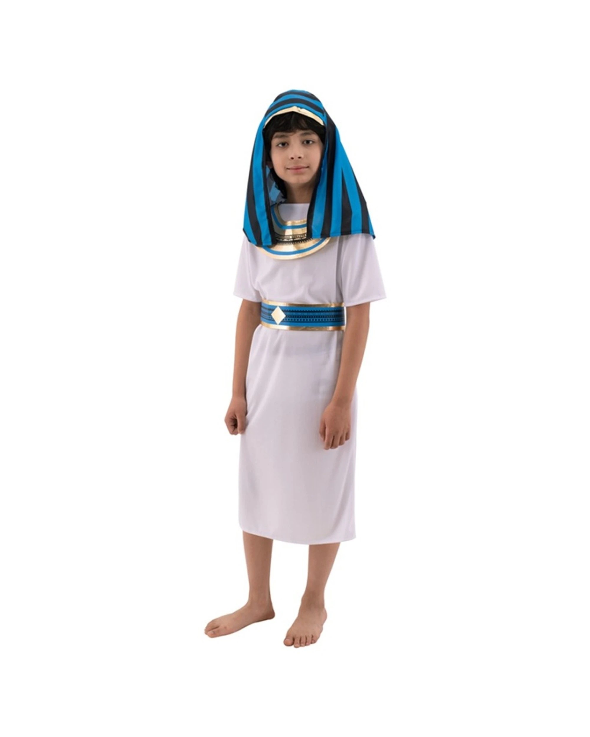 1 Oceana Boys Egyptian Pharaoh Costume Robe Belt Collar Headpiece Kids L - Multi, 1 of 1