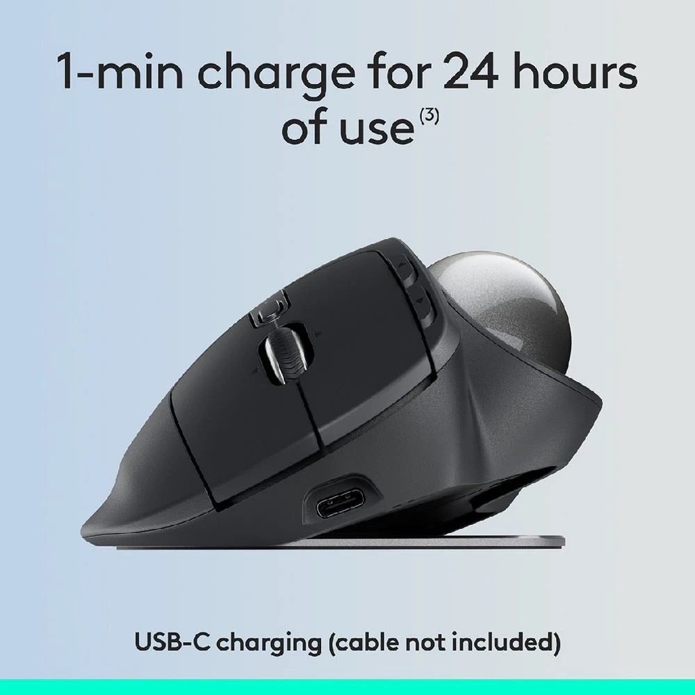 8 Logitech MX Ergo S Trackball Graphite, 8 of 10