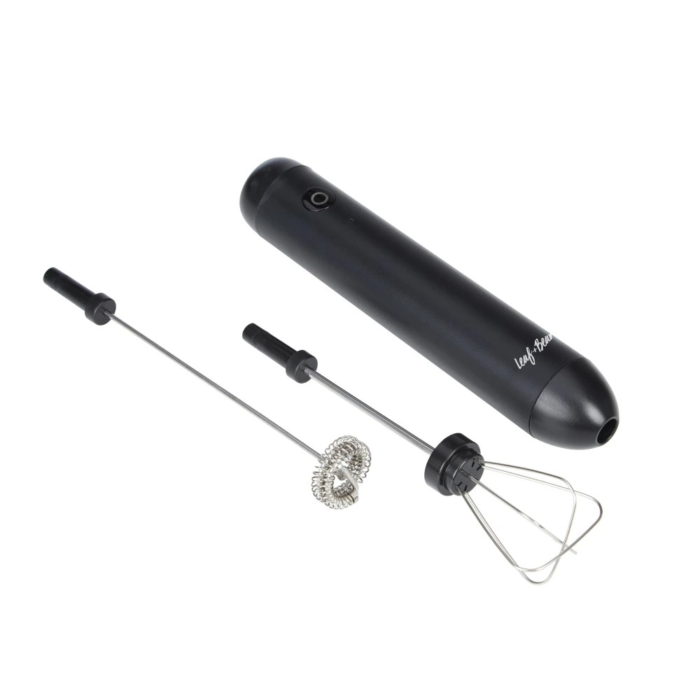 2 Leaf & Bean 2 in 1 Rechargeable Milk Frother - Black, 2 of 3