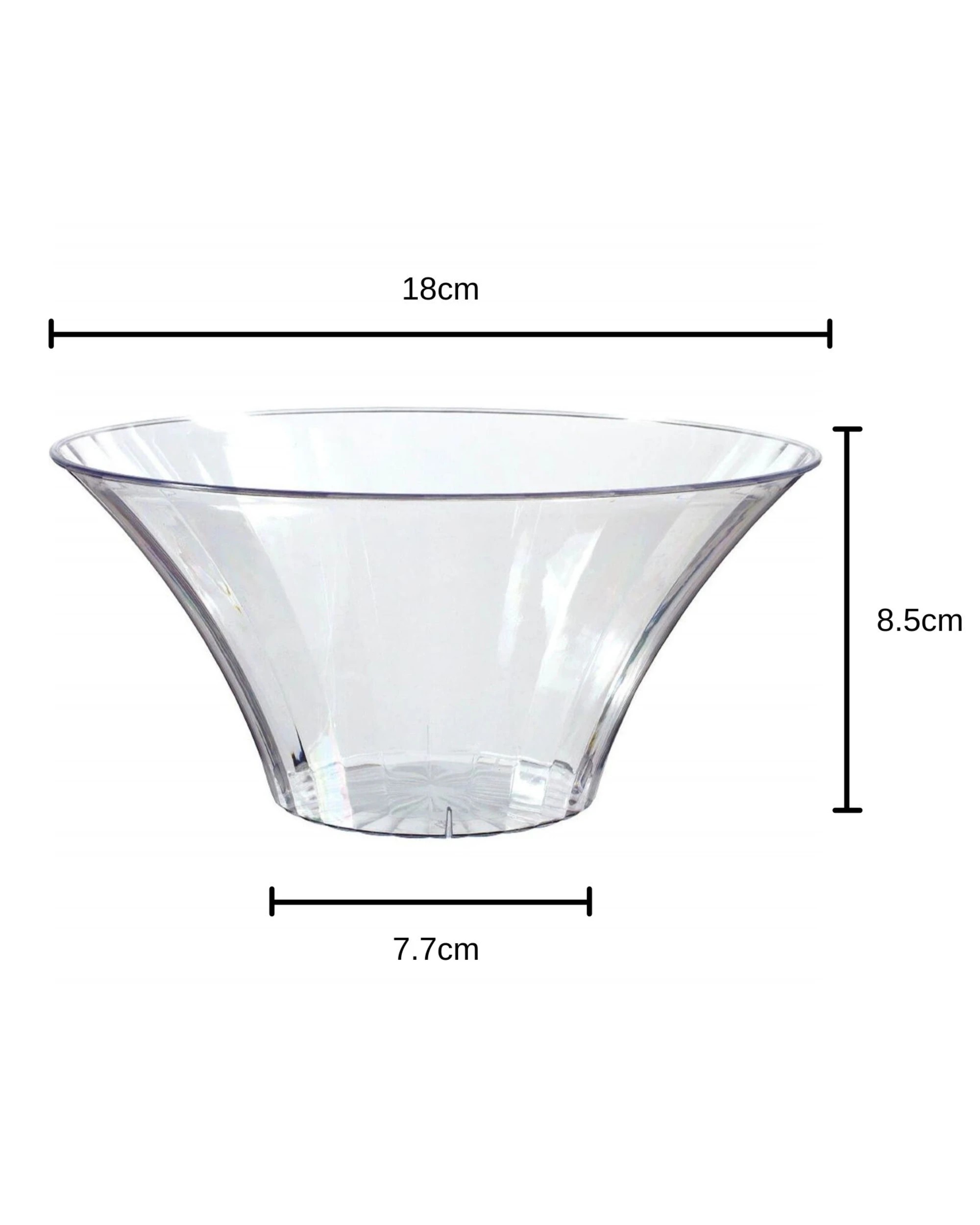 2 Anagram Clear Flared Plastic Bowl 18cm - Clear, 2 of 2