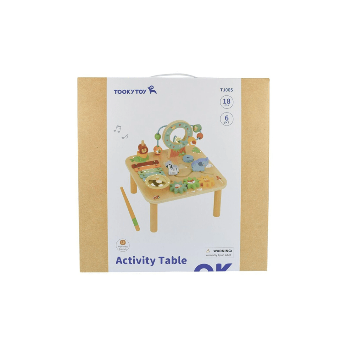 4 Tooky Toy Wooden My Forest Friends Activity Table Play Set Kids Children 2y Plus - Natural, 4 of 4