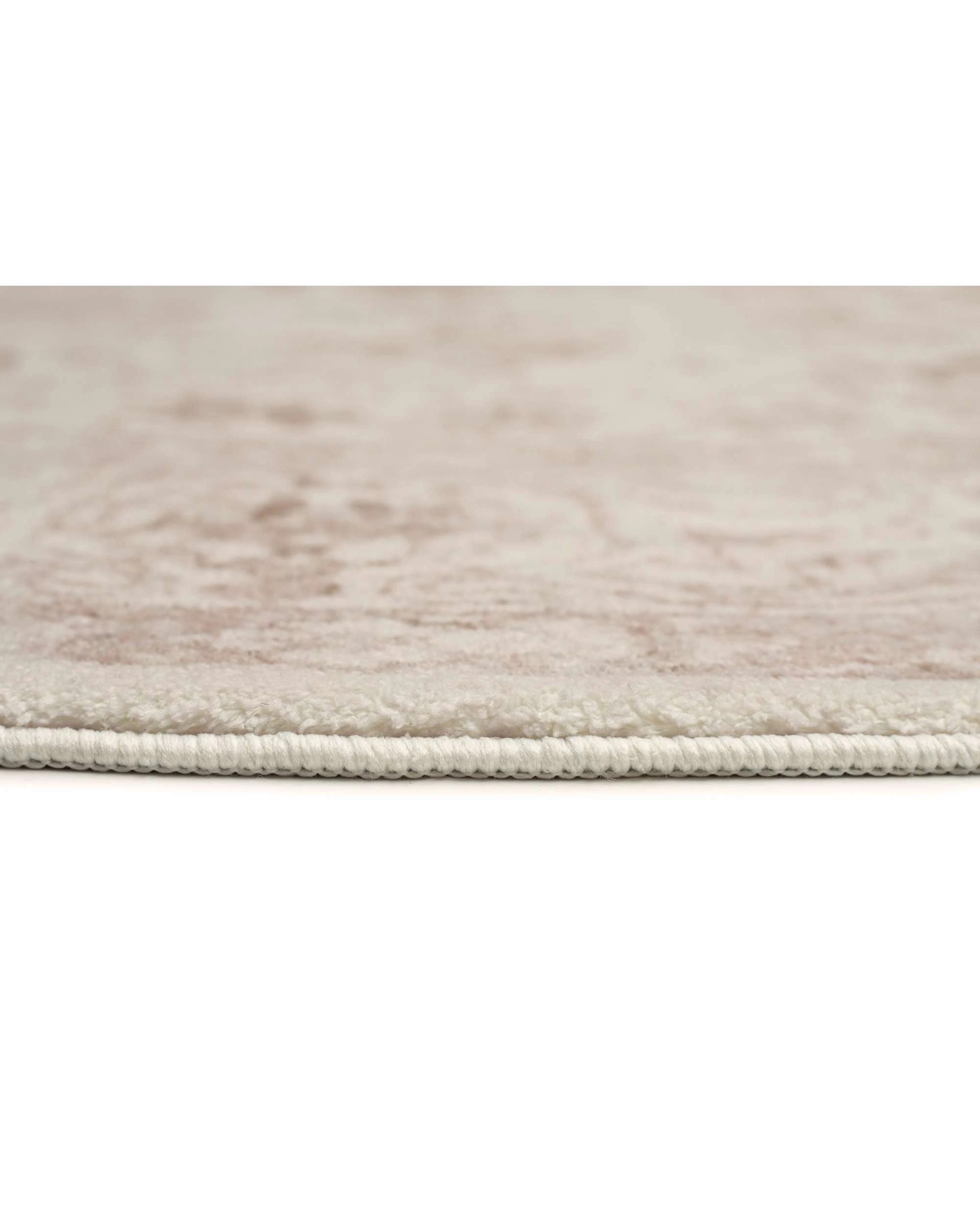 4 Loopsie Mabay Floral Medallion Washable Round Rug-120cm x 120cm - Beige, 4 of 4