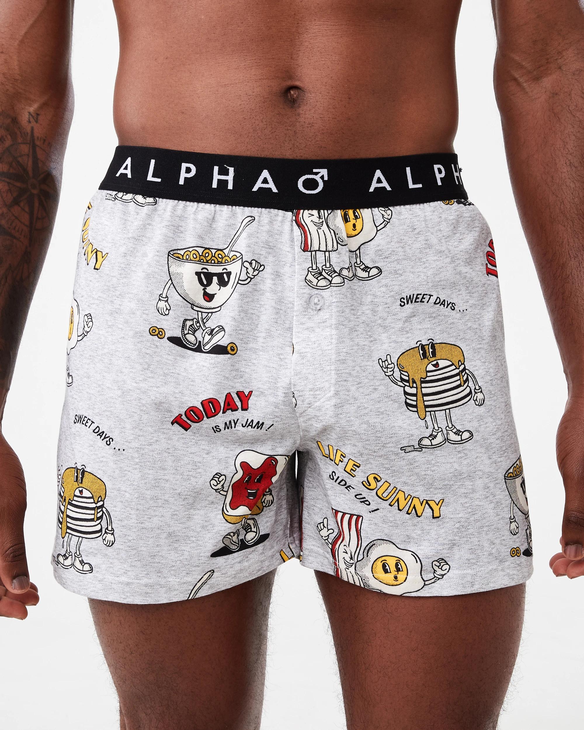 1 Printed Jersey Boxers Gry Sunny, 1 of 5