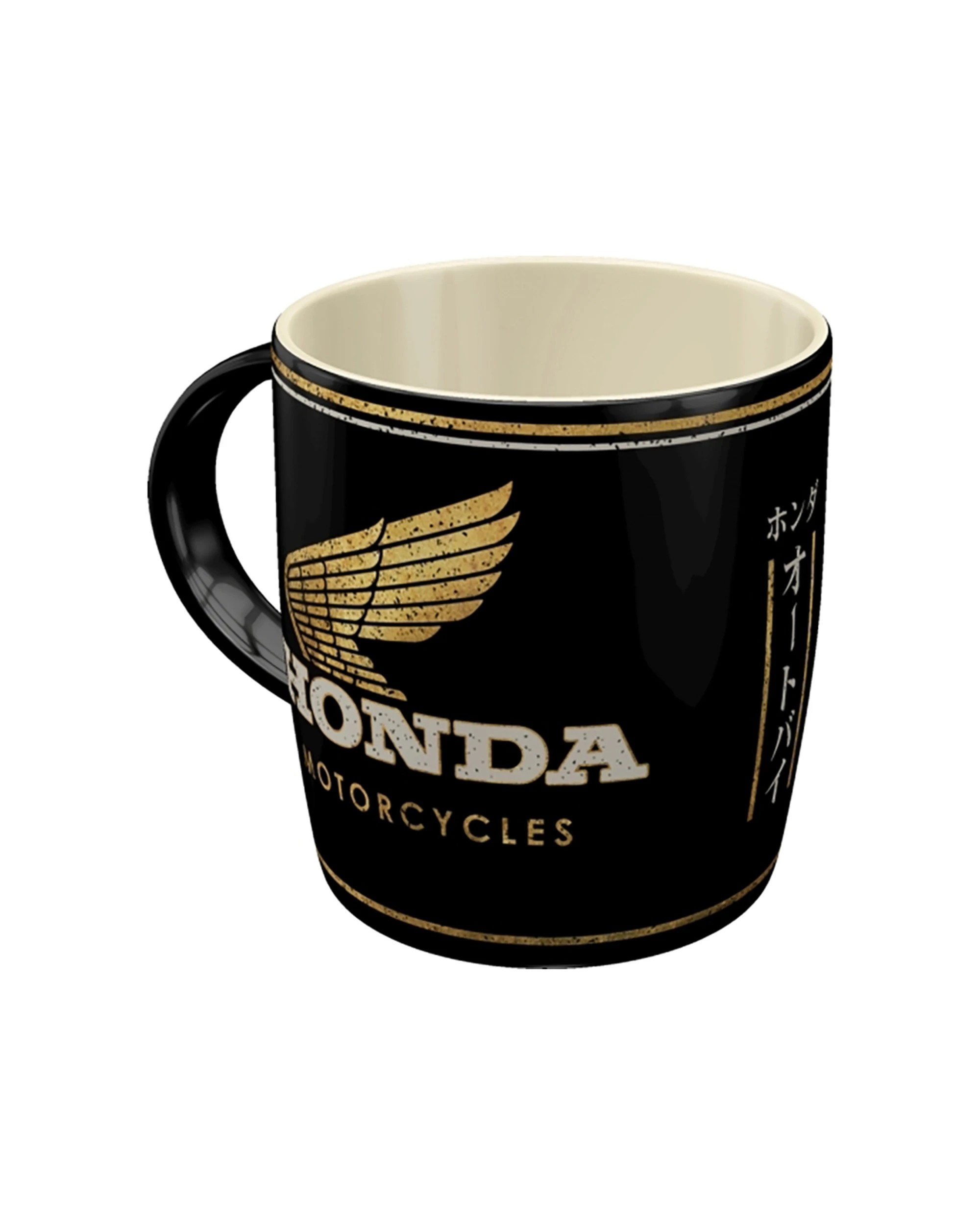 2 Nostalgic-Art 4PK Ceramic Mug 330ml Retro Design - Honda MC Motorcycles Gold - Black, 2 of 5