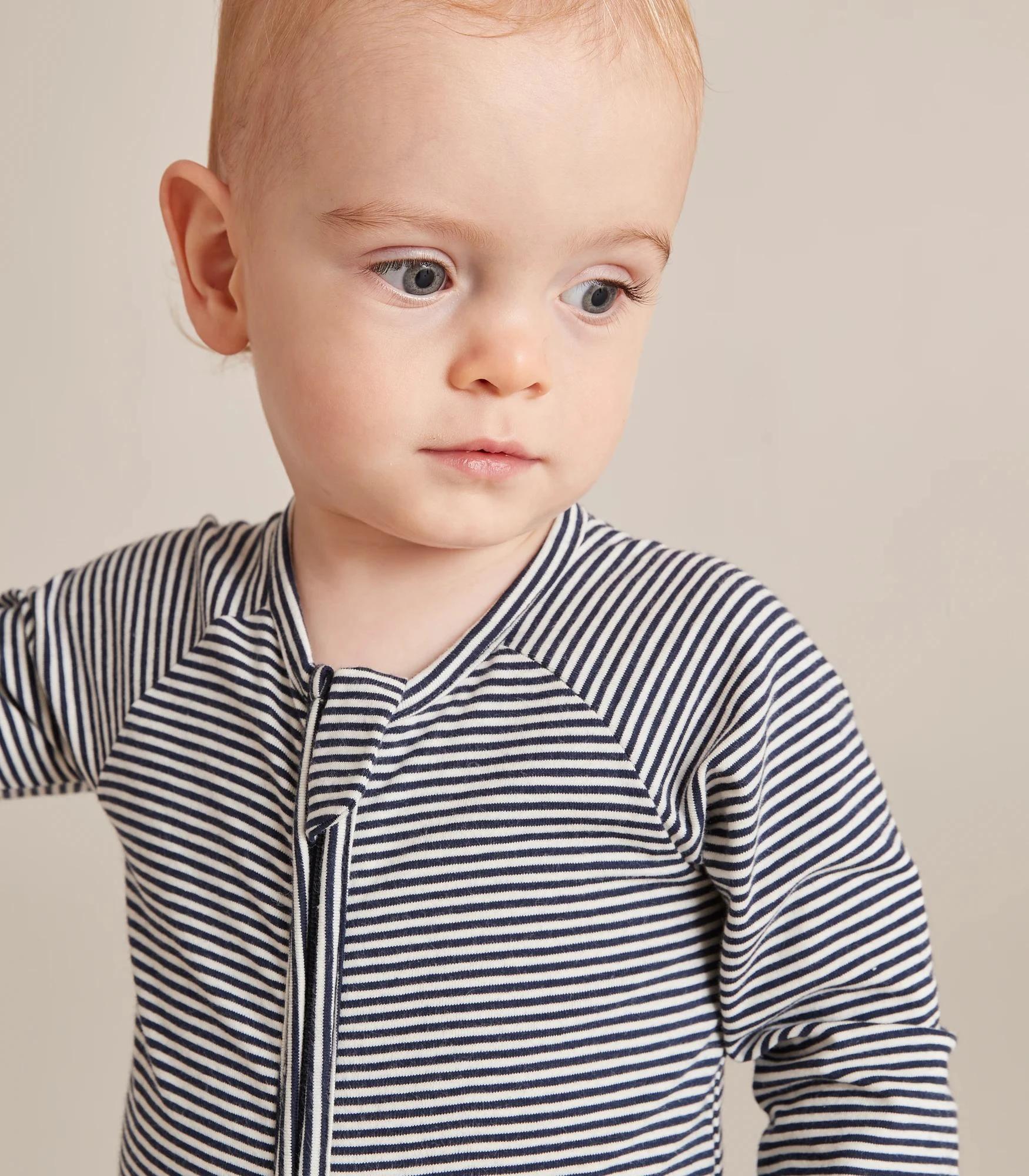 5 Target Baby Organic Cotton Stripe Coverall NAVY BLUE, 5 of 7