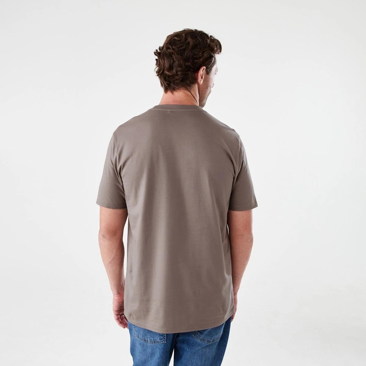 3 Australian Cotton Crew Neck T-shirt DRIFT BROWN, 3 of 5
