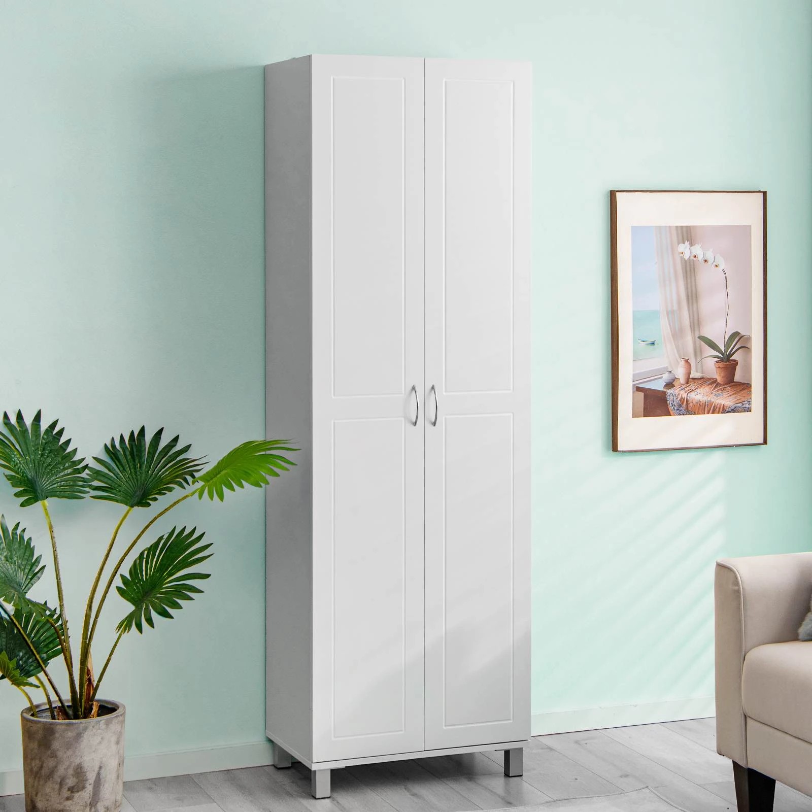 3 Costway 187cm Tall Storage Cabinet 5-Tier Kitchen Pantry Cabinet, 3 of 5