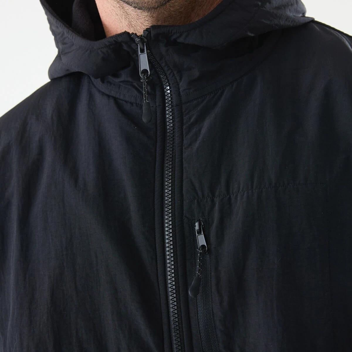 6 Active Mens Polar Fleece Full Zip Hoodie Black, 6 of 7