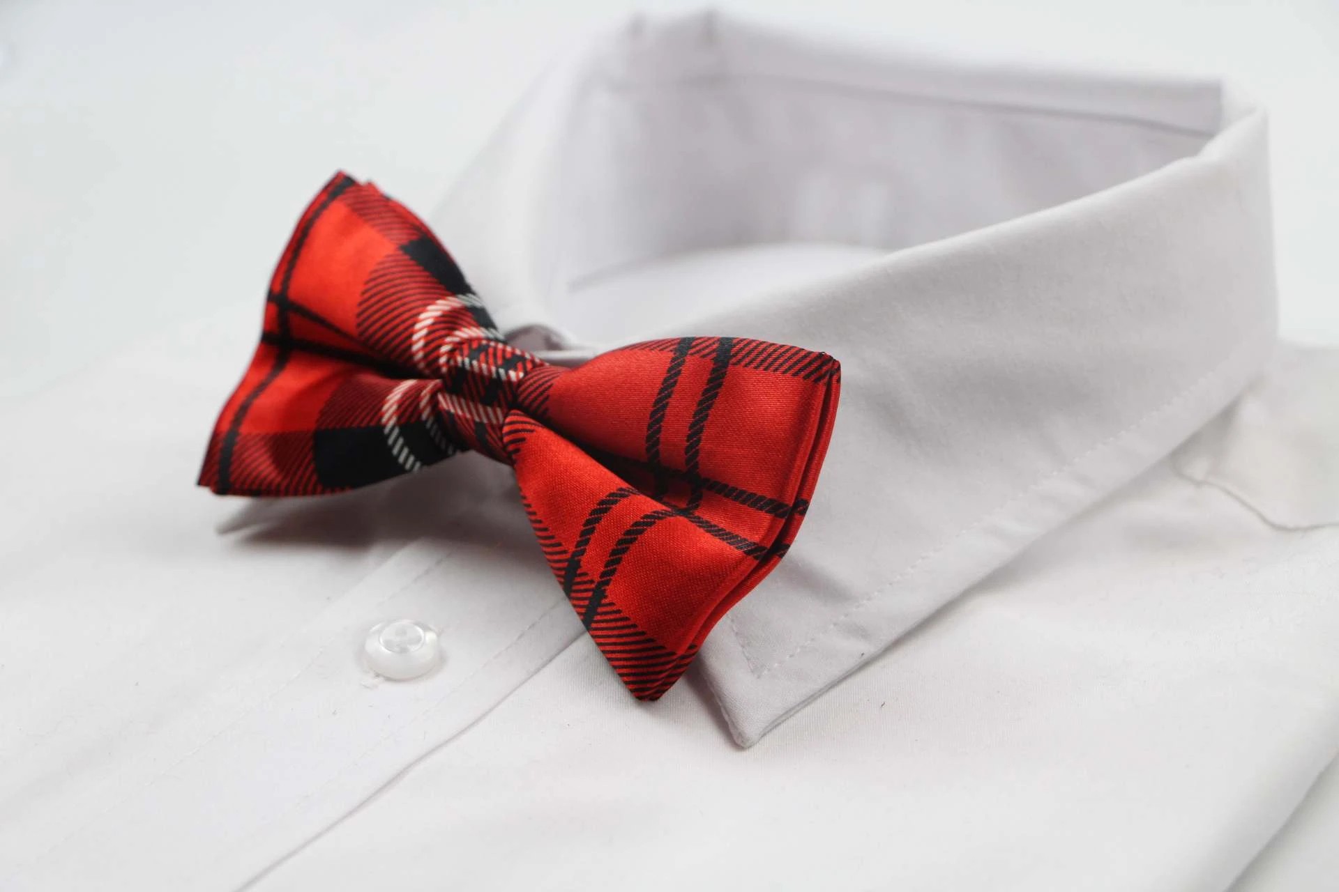 4 Zasel Mens Red And Black Plaid Patterned Bow Tie - Multi, 4 of 5
