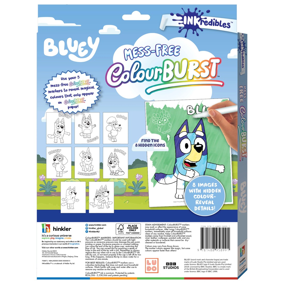 2 INKredibles Bluey Mess-Free ColourBurst Activity Kit - Book, 2 of 6