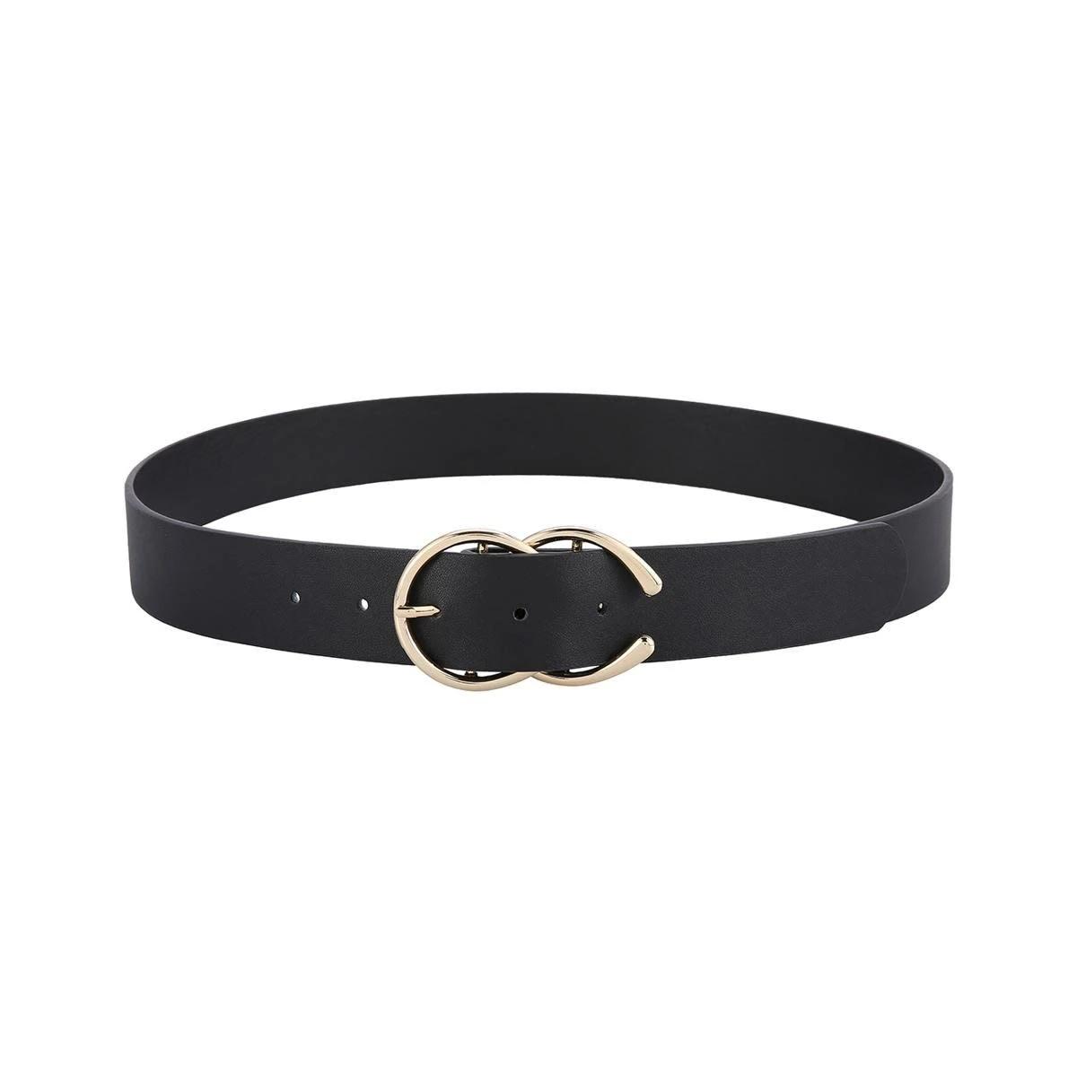 1 Double Buckle Belt Black, 1 of 2